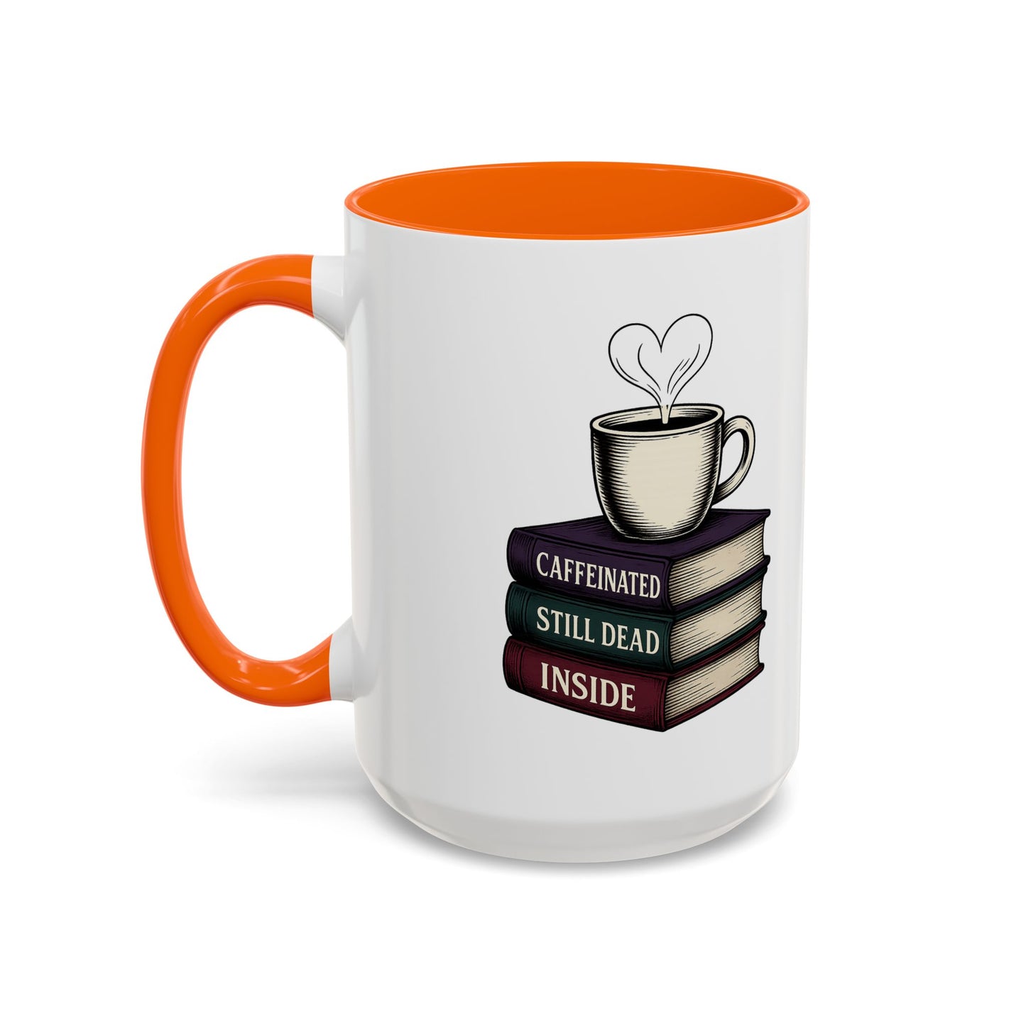 Coffee Lover's Accent Mug, Perfect Gift for Readers, Caffeine Enthusiasts, Book Lovers, Cozy Home Decor, Funny Coffee Cup