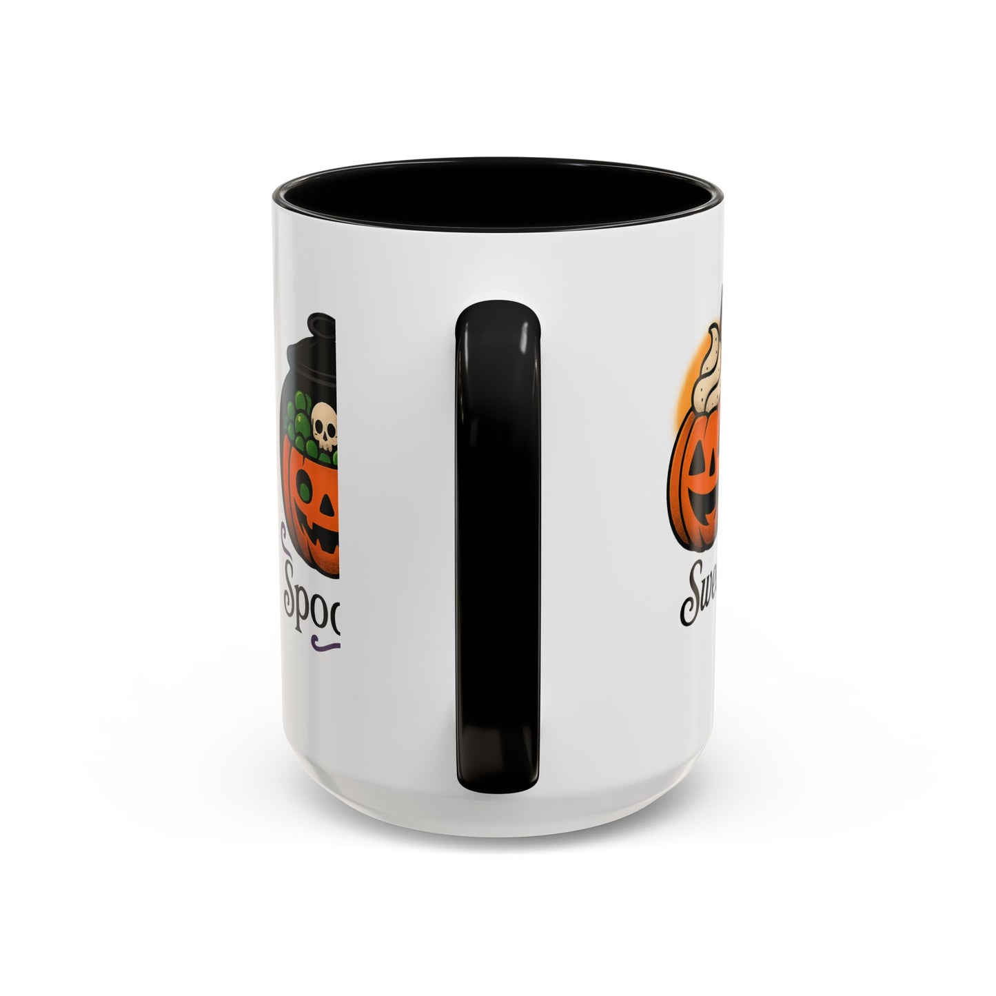 Halloween Pumpkin Accent Coffee Mug, Spooky Mug for Fall, Halloween Decor, Gift for Pumpkin Lovers, Coffee Enthusiast's Cup