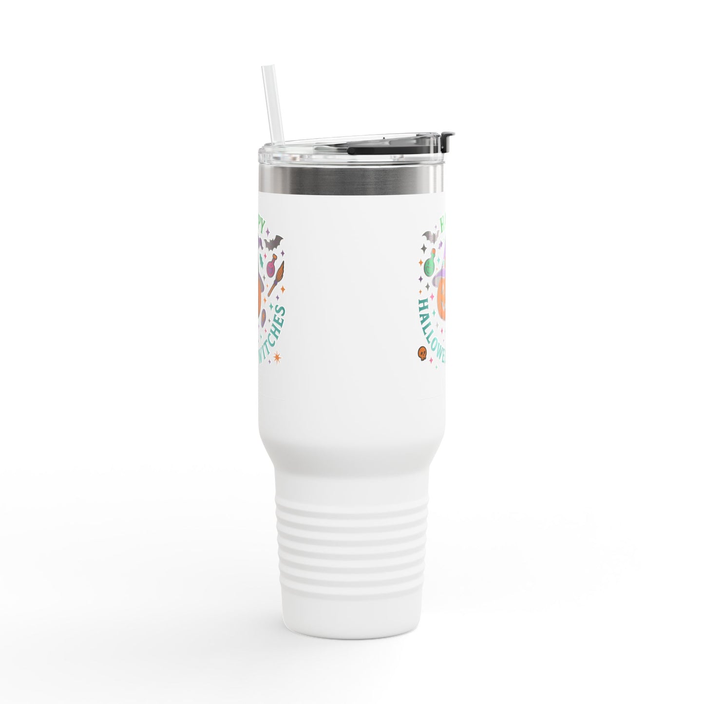 Halloween Insulated Travel Mug, 40oz | Fun Fall Drinkware, Witchy Gift, Spooky Vibes, Pumpkin Design, October Celebration
