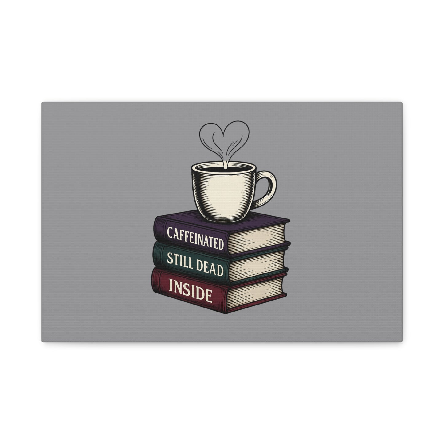 Coffee Lover Canvas Wall Art, Perfect for Book Nooks, Home Decor, Gift for Readers, Library Wall Decor, Literary Gifts