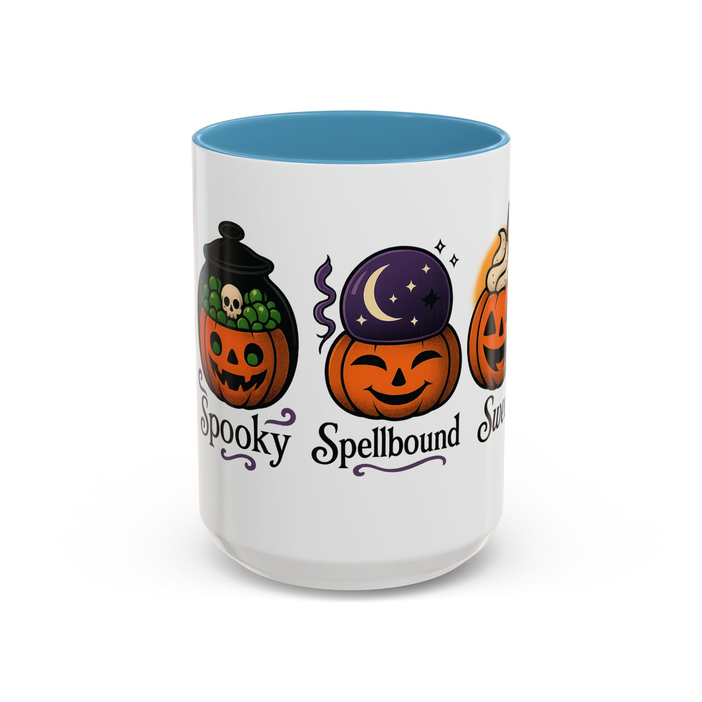 Halloween Pumpkin Accent Coffee Mug, Spooky Mug for Fall, Halloween Decor, Gift for Pumpkin Lovers, Coffee Enthusiast's Cup