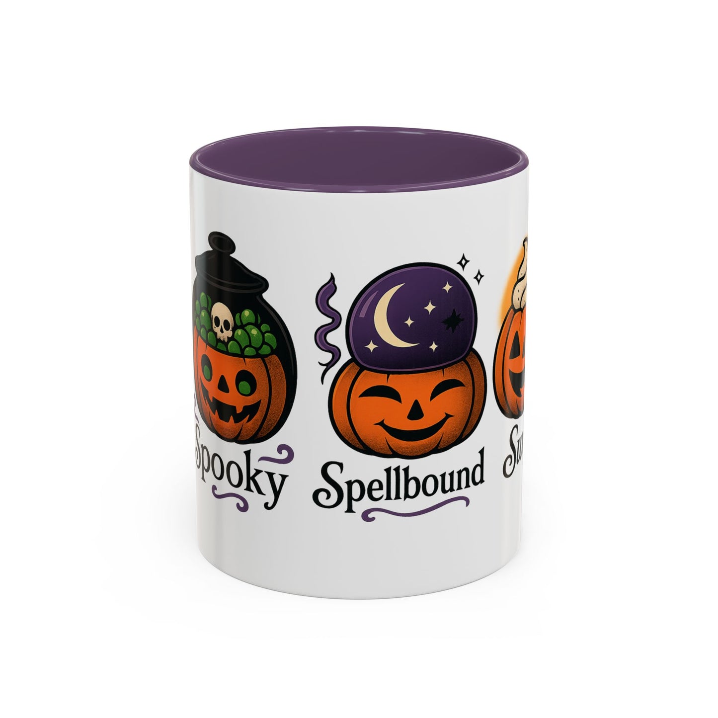 Halloween Pumpkin Accent Coffee Mug, Spooky Mug for Fall, Halloween Decor, Gift for Pumpkin Lovers, Coffee Enthusiast's Cup