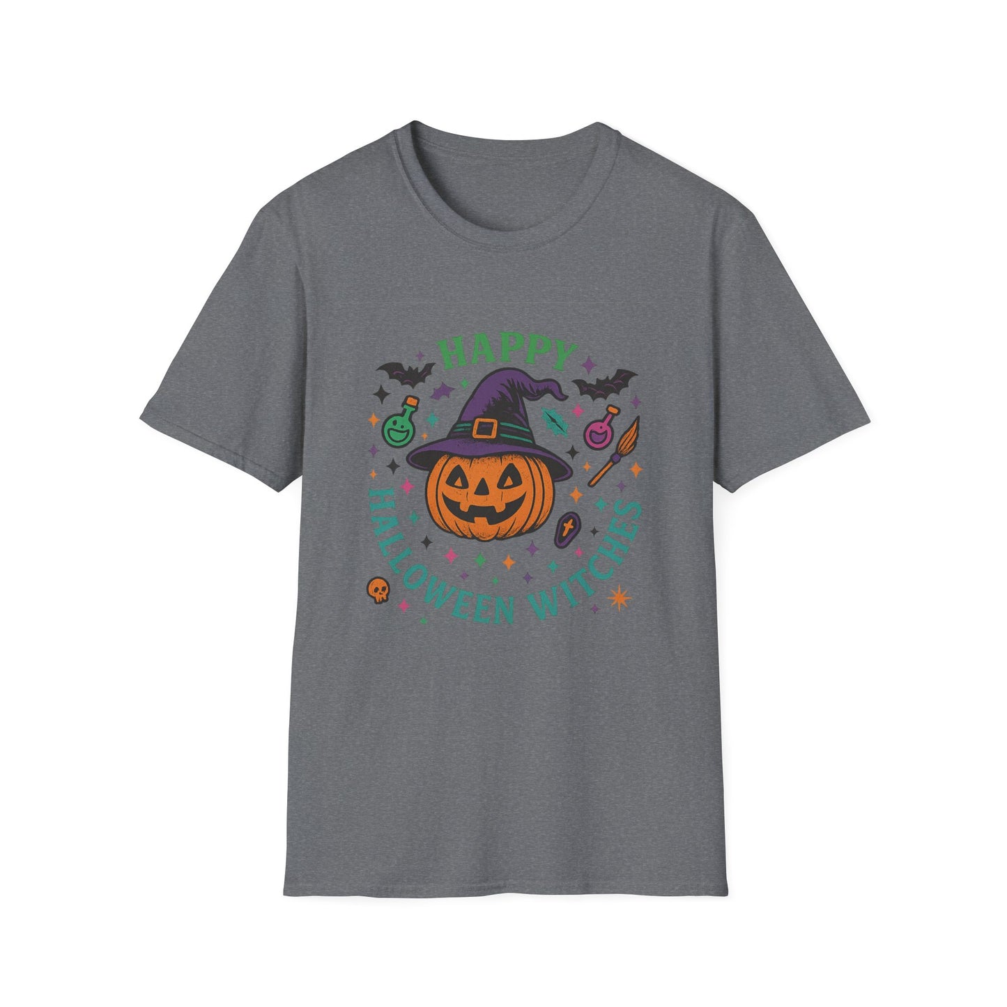 Happy Halloween Witches T-Shirt, Unisex Tee, Halloween Costume Shirt, Fall Fest Tee, Witch Lover Gift, Pumpkin Graphic Tee