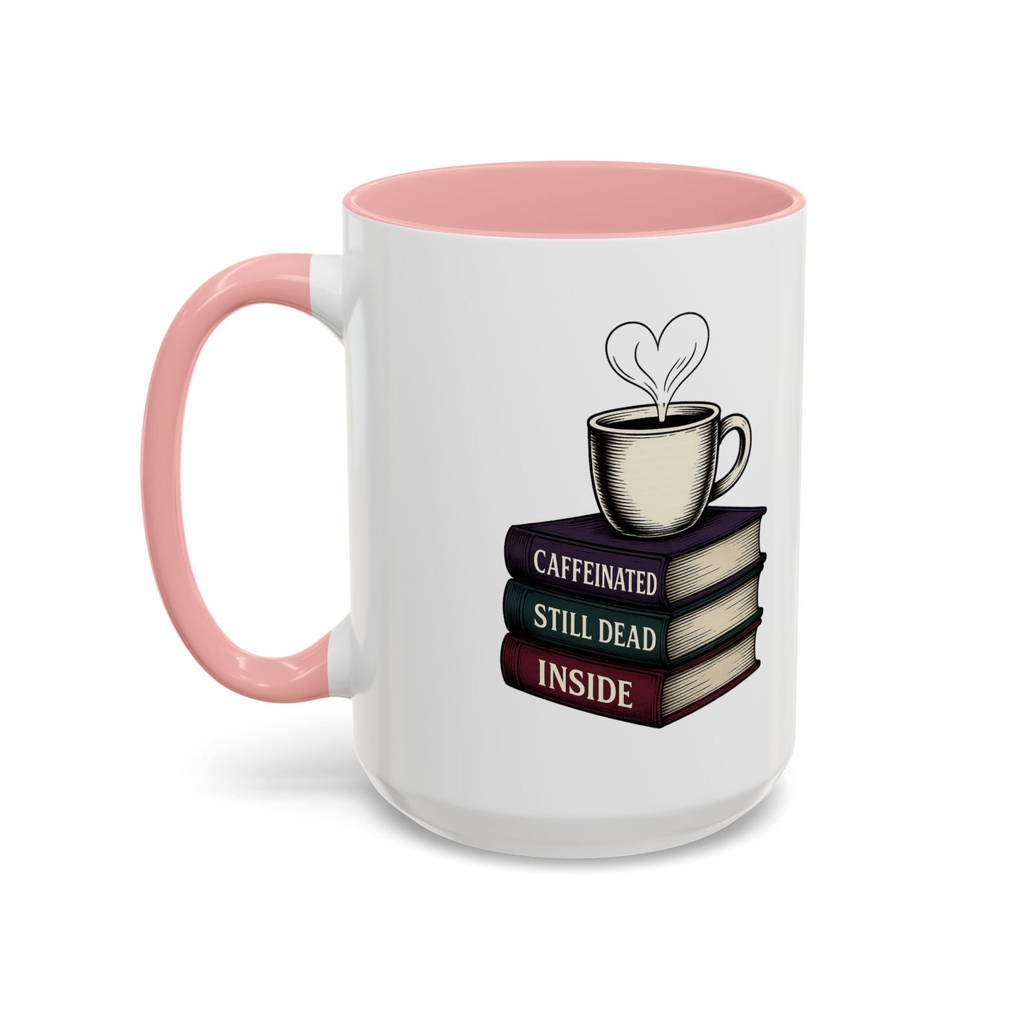 Coffee Lover's Accent Mug, Perfect Gift for Readers, Caffeine Enthusiasts, Book Lovers, Cozy Home Decor, Funny Coffee Cup