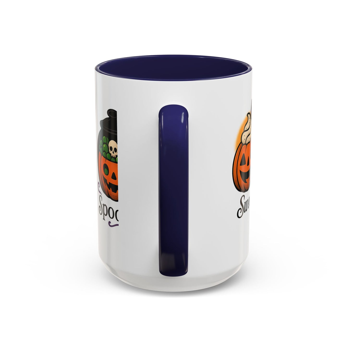 Halloween Pumpkin Accent Coffee Mug, Spooky Mug for Fall, Halloween Decor, Gift for Pumpkin Lovers, Coffee Enthusiast's Cup