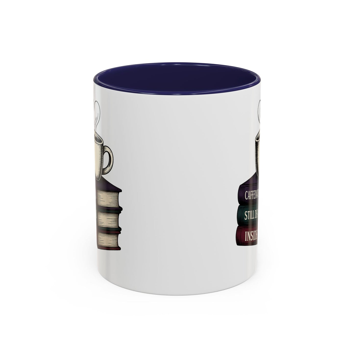 Coffee Lover's Accent Mug, Perfect Gift for Readers, Caffeine Enthusiasts, Book Lovers, Cozy Home Decor, Funny Coffee Cup