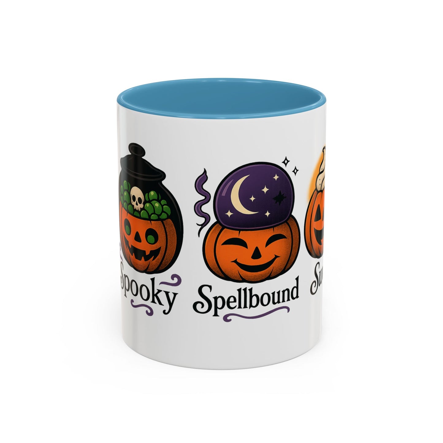 Halloween Pumpkin Accent Coffee Mug, Spooky Mug for Fall, Halloween Decor, Gift for Pumpkin Lovers, Coffee Enthusiast's Cup
