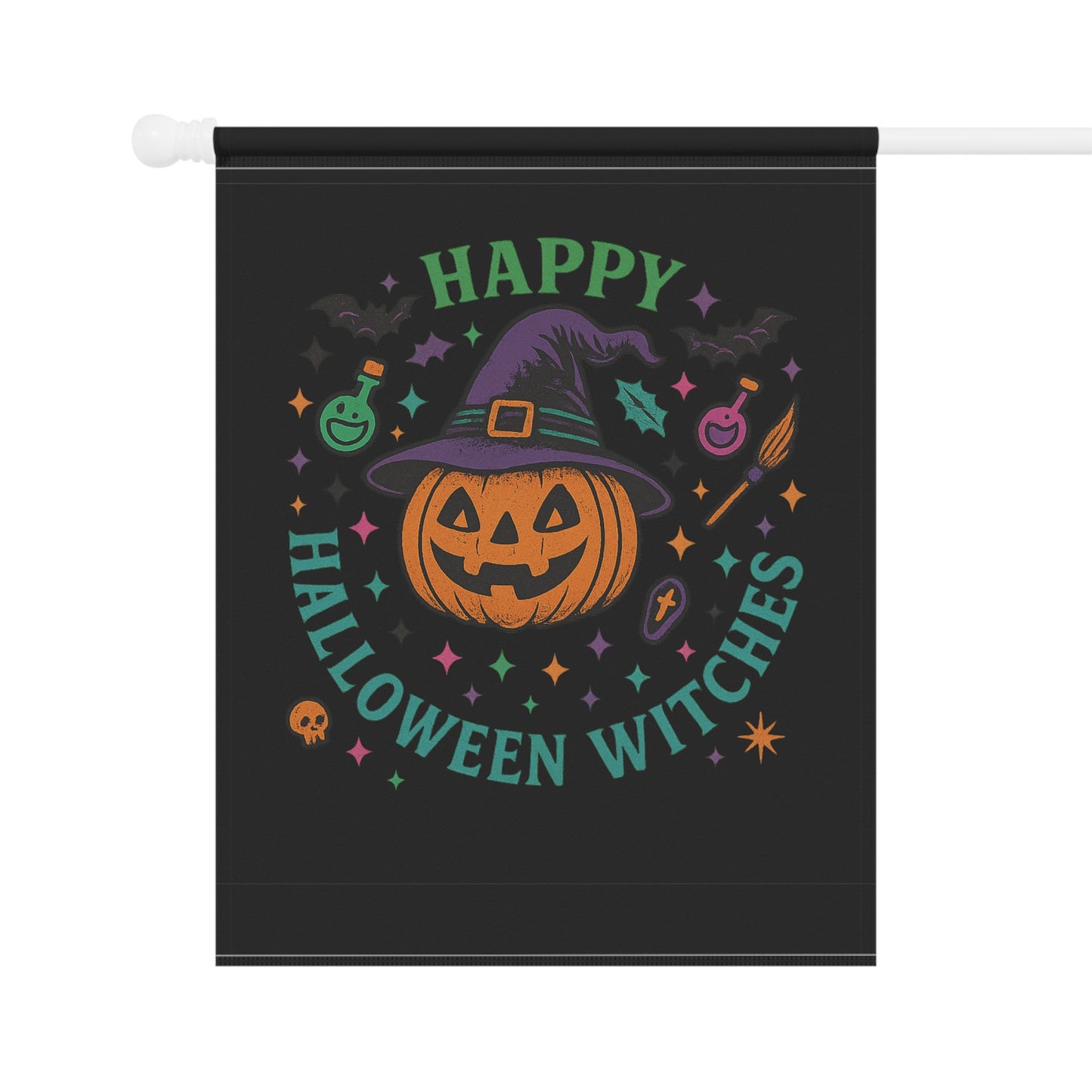 Halloween Garden Banner, Outdoor Decor, Fall Decoration, Spooky Yard Sign, Witches Welcome Flag
