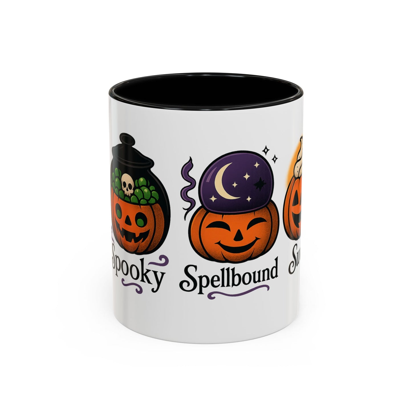 Halloween Pumpkin Accent Coffee Mug, Spooky Mug for Fall, Halloween Decor, Gift for Pumpkin Lovers, Coffee Enthusiast's Cup