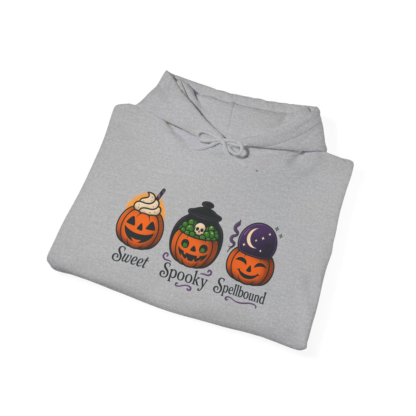Halloween Pumpkin Hoodie - Sweet, Spooky, Stylish Sweatshirt for Fall, Cozy Gift, Autumn Vibes, Unisex Halloween Apparel