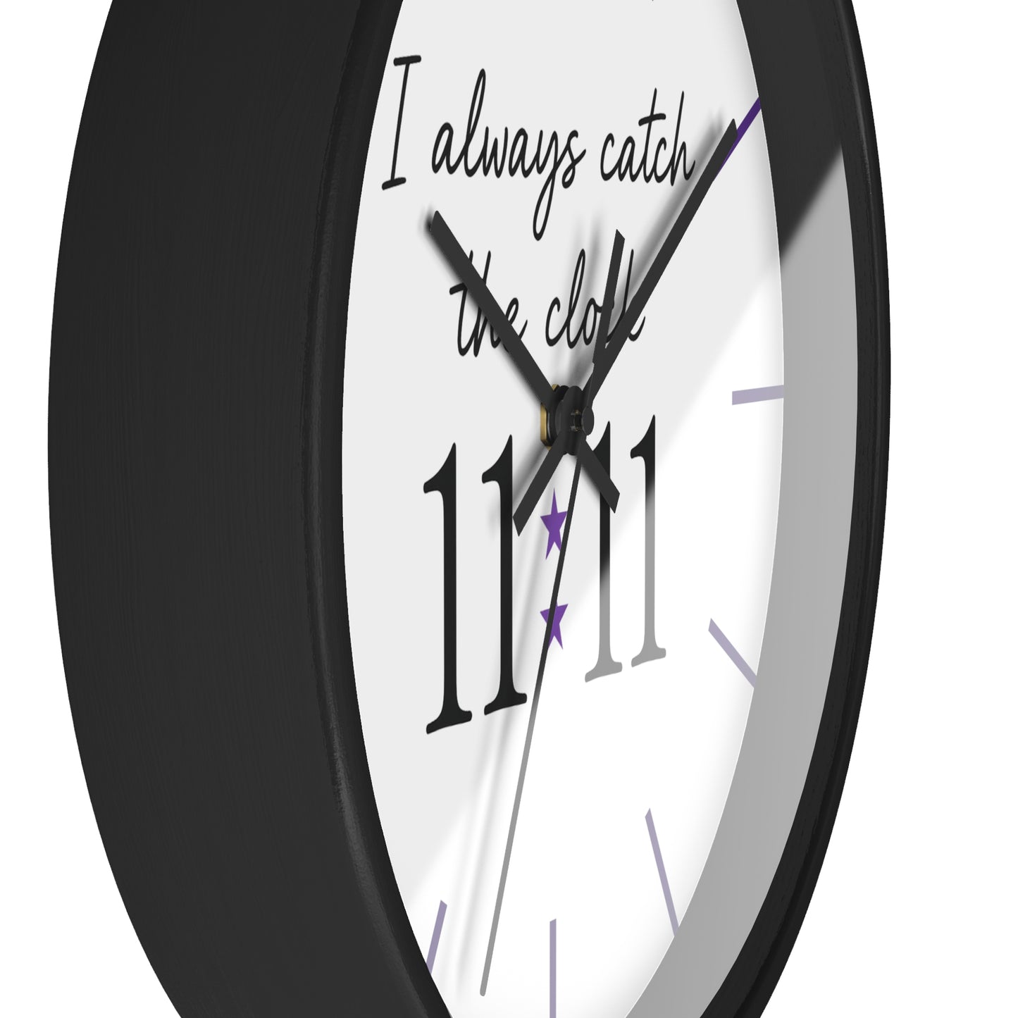 I Always Catch the Clock 11:11 Wall Clock - Home Decor Gift, Unique Timepiece, Meaningful Wall Art, 11:11 Clock, Inspirational Gift