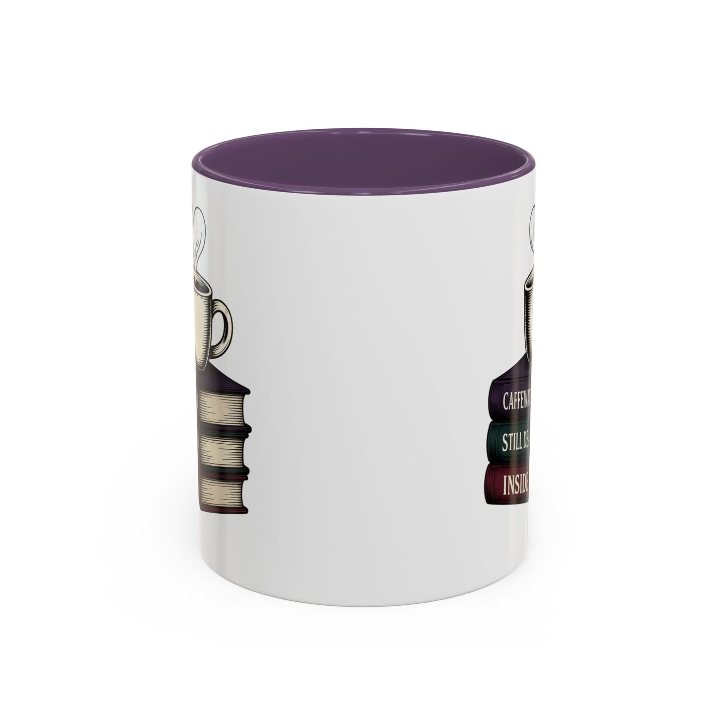 Coffee Lover's Accent Mug, Perfect Gift for Readers, Caffeine Enthusiasts, Book Lovers, Cozy Home Decor, Funny Coffee Cup