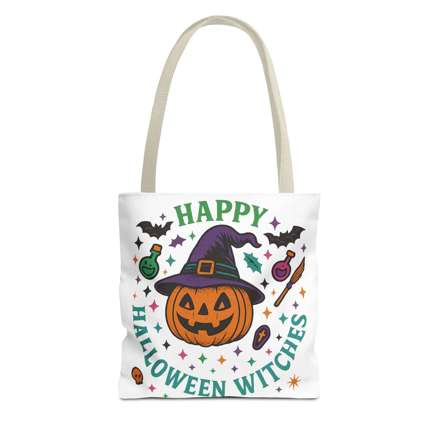 Halloween Witches Tote Bag, Spooky Season Carryall, Witchy Gift, Trick or Treat Bag, Eco-Friendly Shopper, Fall Festival Accessory