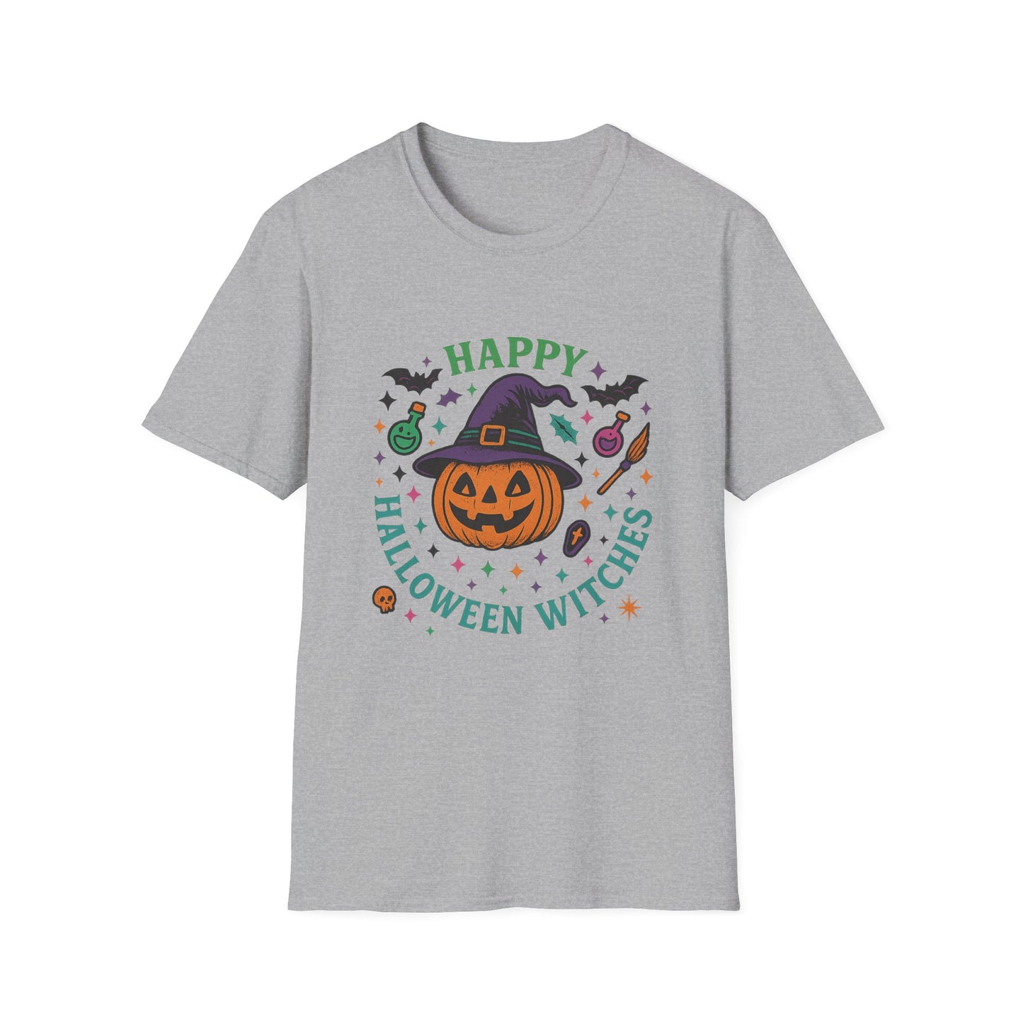 Happy Halloween Witches T-Shirt, Unisex Tee, Halloween Costume Shirt, Fall Fest Tee, Witch Lover Gift, Pumpkin Graphic Tee
