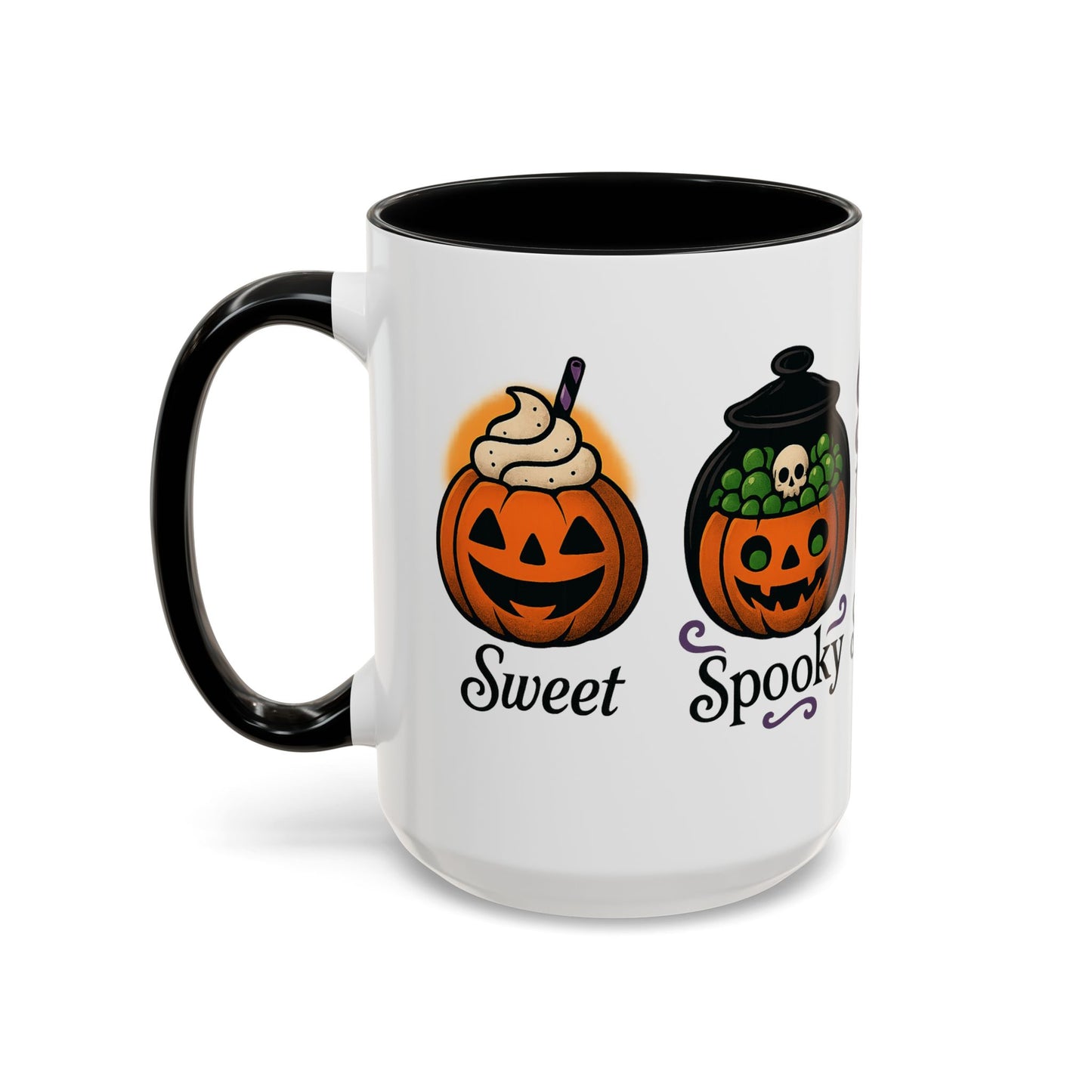 Halloween Pumpkin Accent Coffee Mug, Spooky Mug for Fall, Halloween Decor, Gift for Pumpkin Lovers, Coffee Enthusiast's Cup