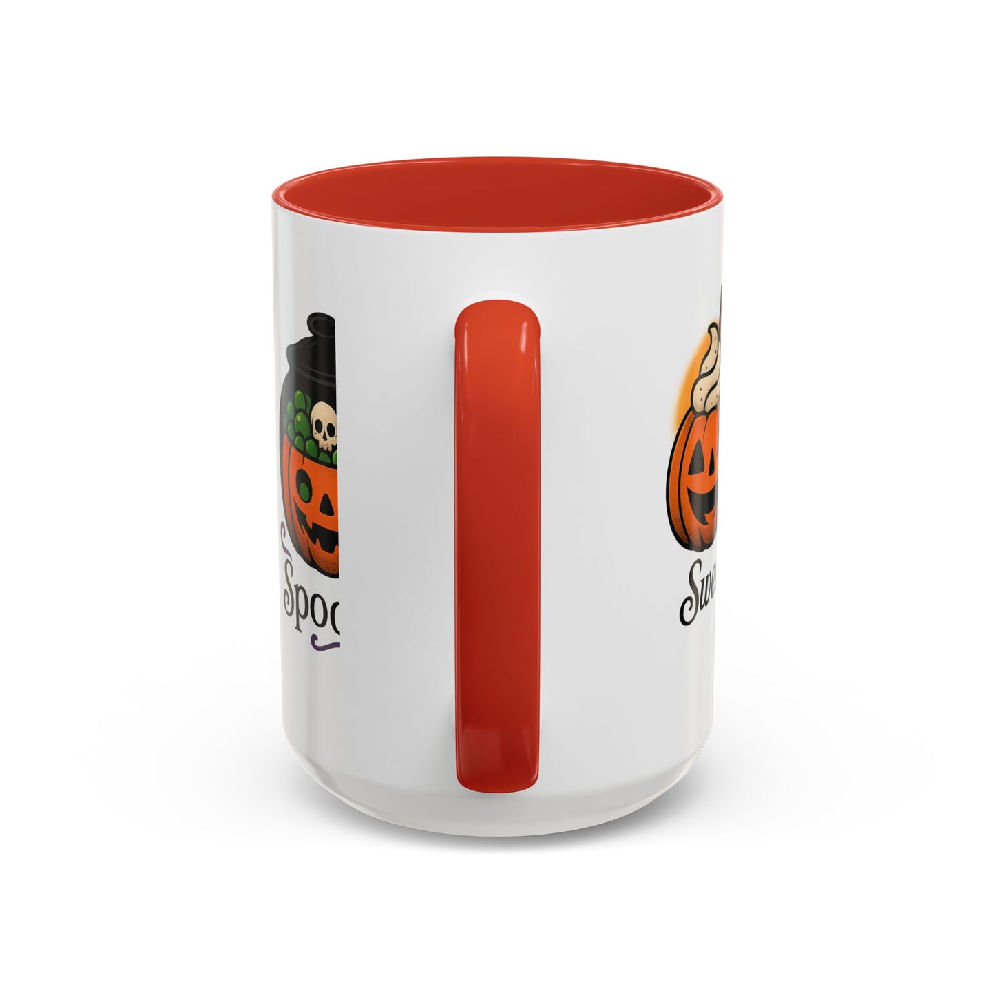 Halloween Pumpkin Accent Coffee Mug, Spooky Mug for Fall, Halloween Decor, Gift for Pumpkin Lovers, Coffee Enthusiast's Cup