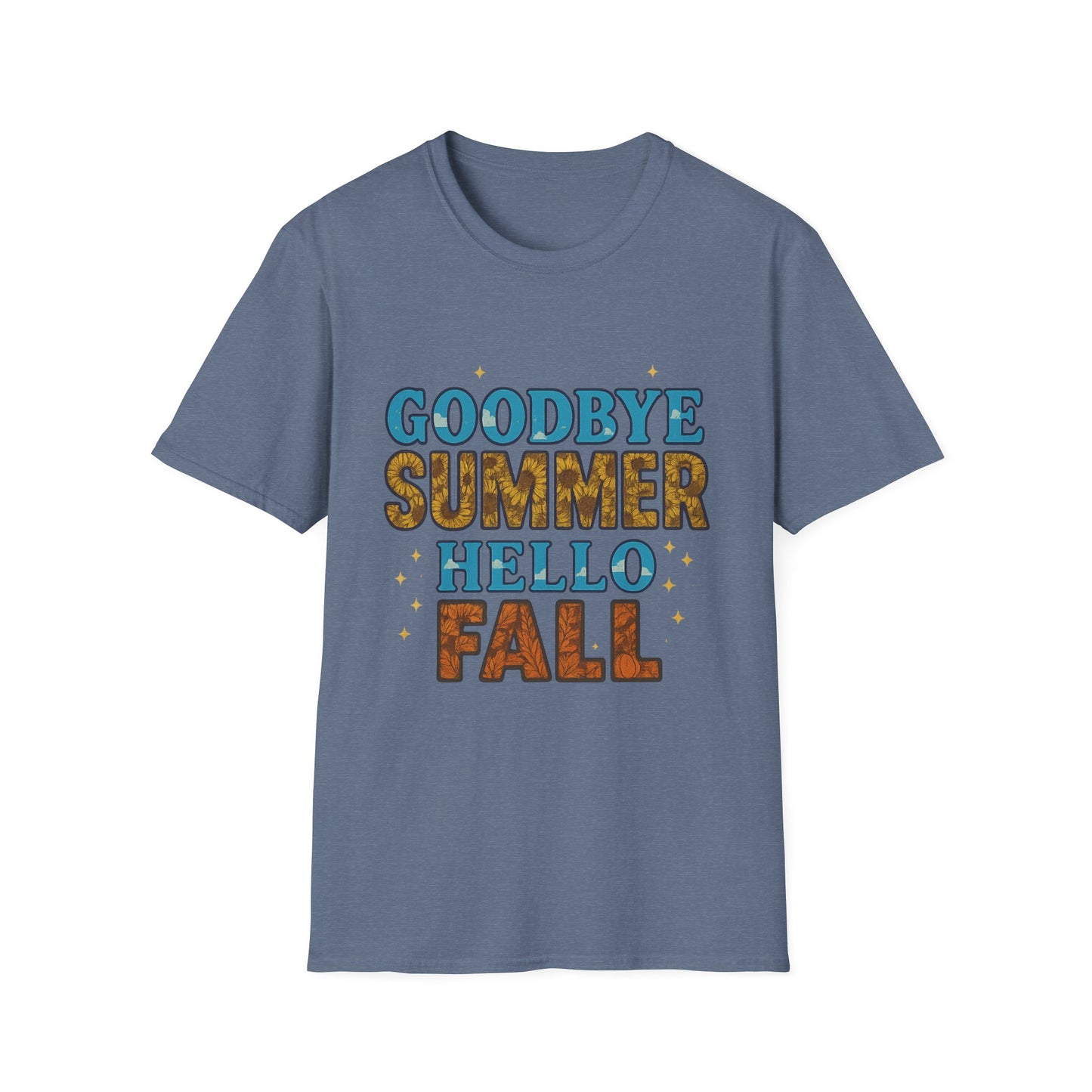 Autumn Vibes Tee | Goodbye Summer Hello Fall Shirt, Casual Fall Apparel, Unisex T-Shirt, Seasonal Fashion, Gift for Her/Him