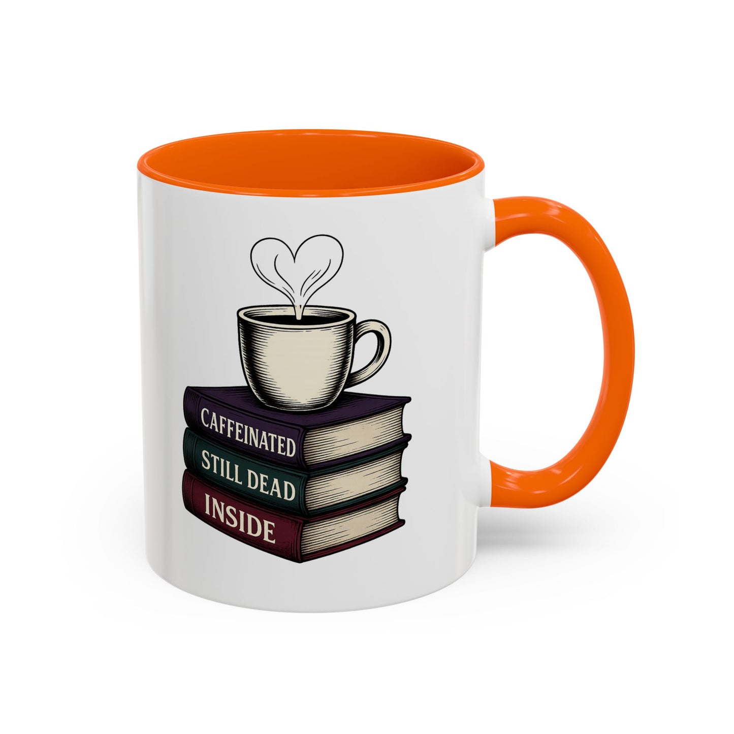Coffee Lover's Accent Mug, Perfect Gift for Readers, Caffeine Enthusiasts, Book Lovers, Cozy Home Decor, Funny Coffee Cup