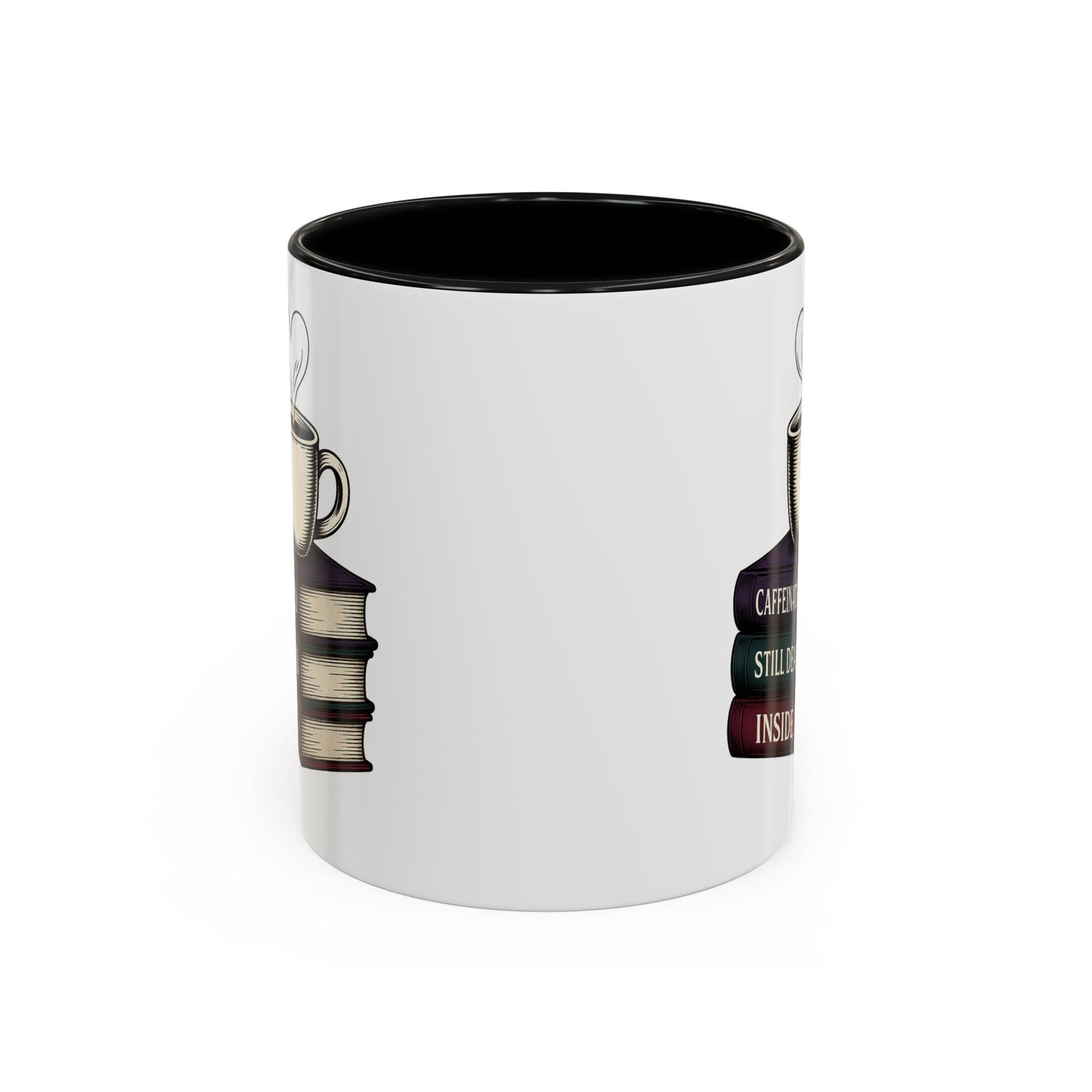 Coffee Lover's Accent Mug, Perfect Gift for Readers, Caffeine Enthusiasts, Book Lovers, Cozy Home Decor, Funny Coffee Cup