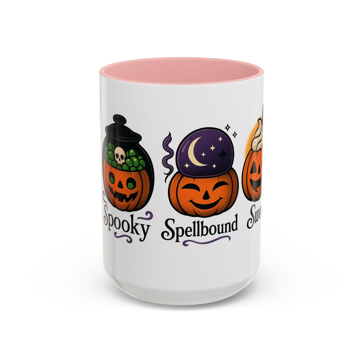 Halloween Pumpkin Accent Coffee Mug, Spooky Mug for Fall, Halloween Decor, Gift for Pumpkin Lovers, Coffee Enthusiast's Cup