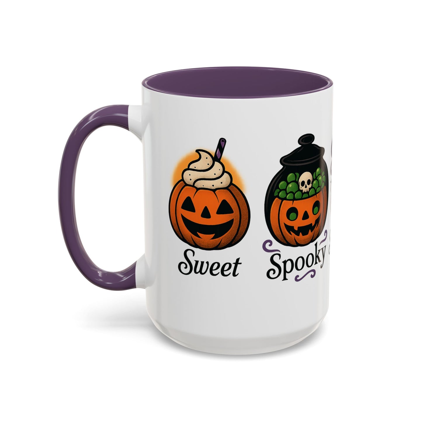 Halloween Pumpkin Accent Coffee Mug, Spooky Mug for Fall, Halloween Decor, Gift for Pumpkin Lovers, Coffee Enthusiast's Cup