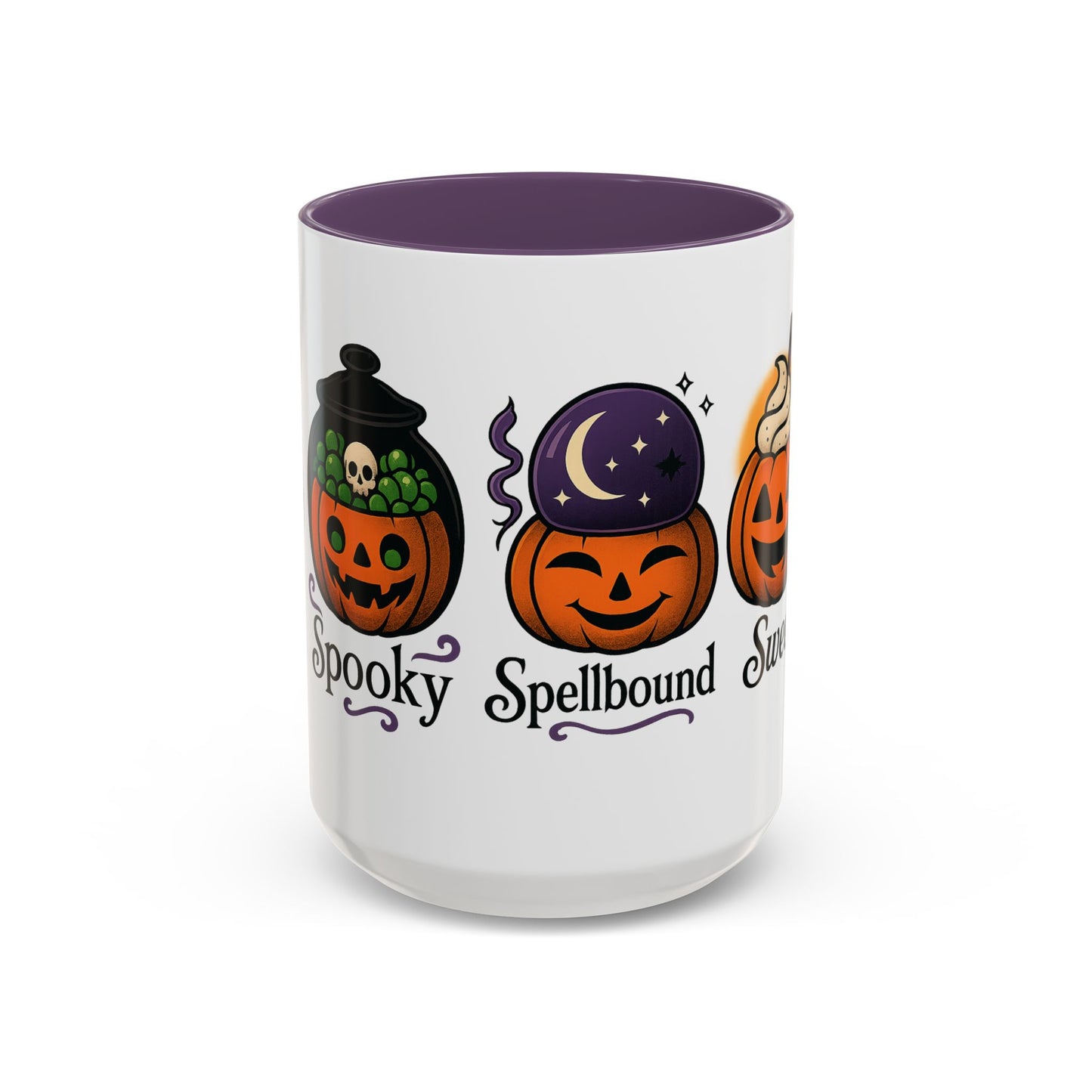 Halloween Pumpkin Accent Coffee Mug, Spooky Mug for Fall, Halloween Decor, Gift for Pumpkin Lovers, Coffee Enthusiast's Cup