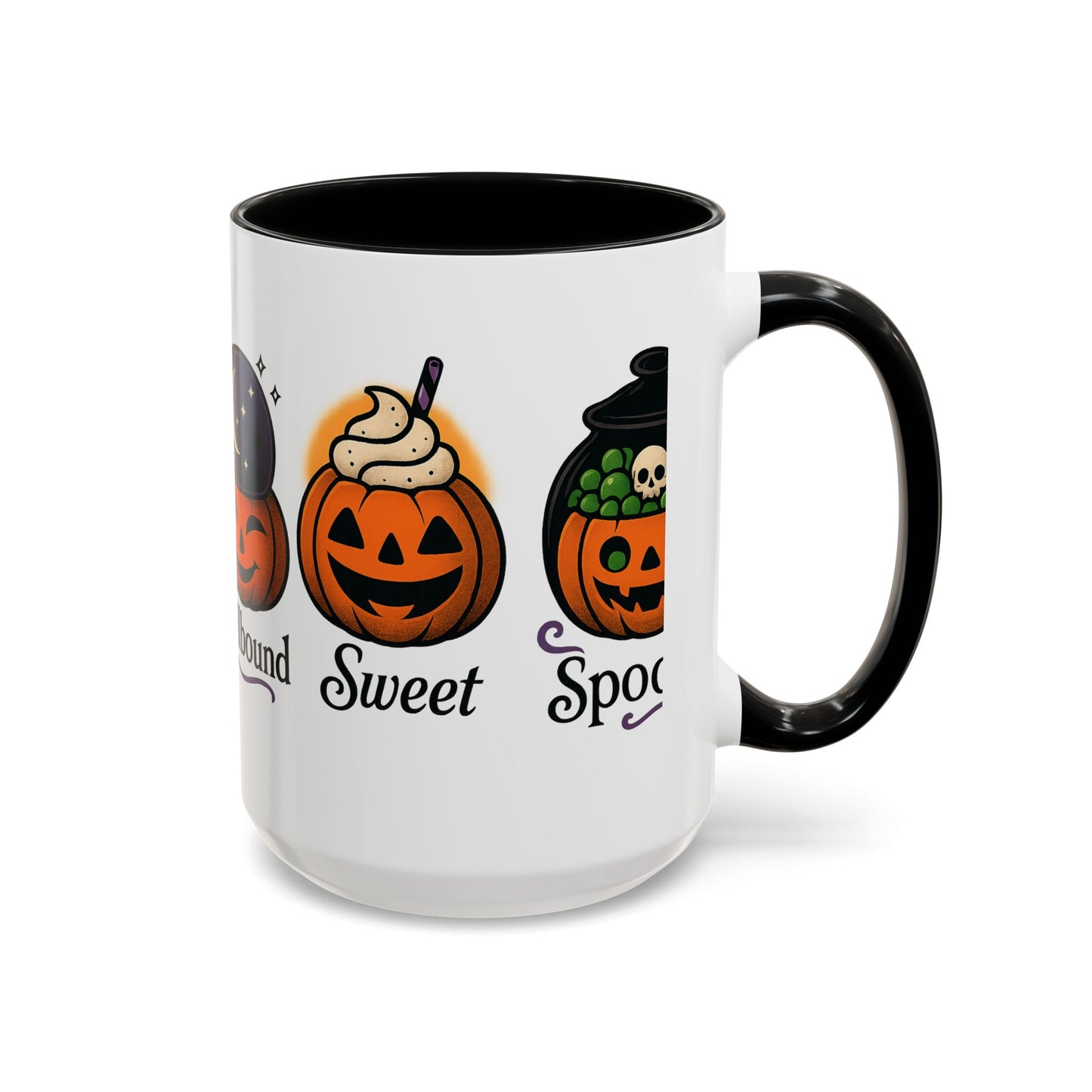 Halloween Pumpkin Accent Coffee Mug, Spooky Mug for Fall, Halloween Decor, Gift for Pumpkin Lovers, Coffee Enthusiast's Cup