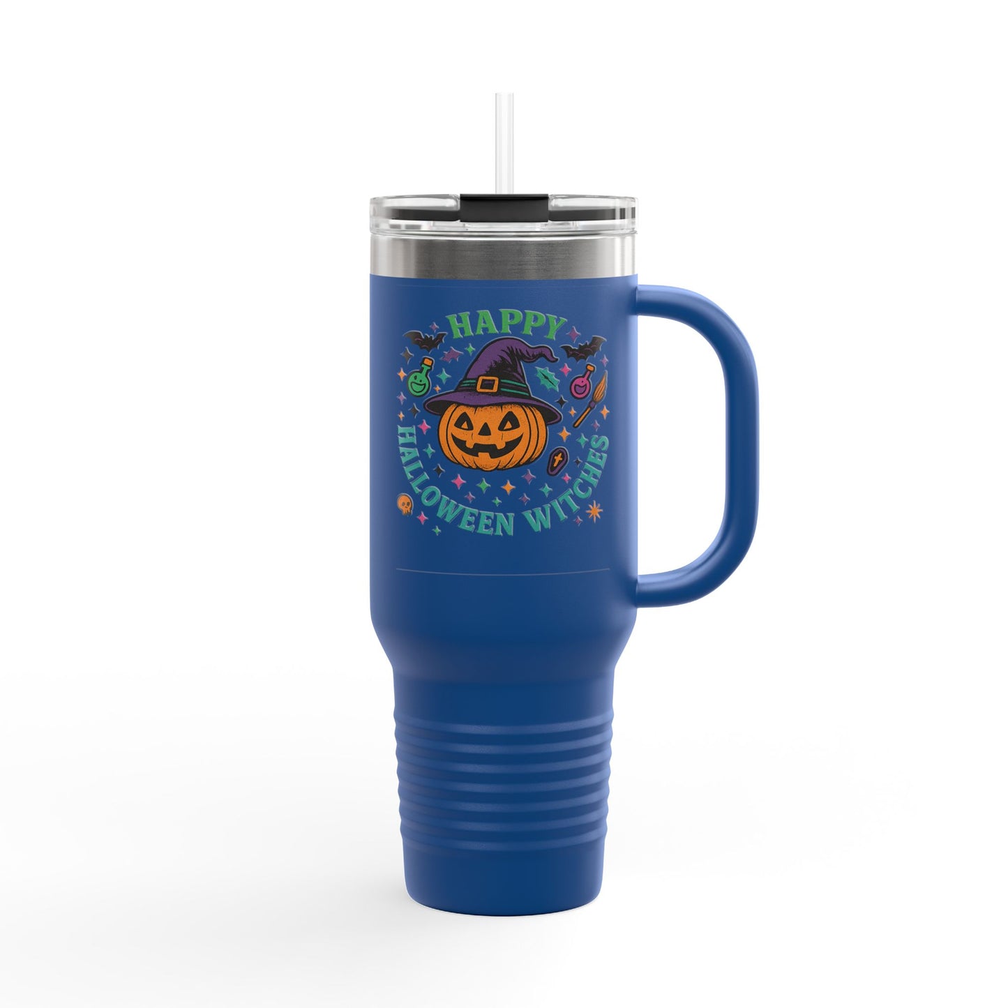 Halloween Insulated Travel Mug, 40oz | Fun Fall Drinkware, Witchy Gift, Spooky Vibes, Pumpkin Design, October Celebration