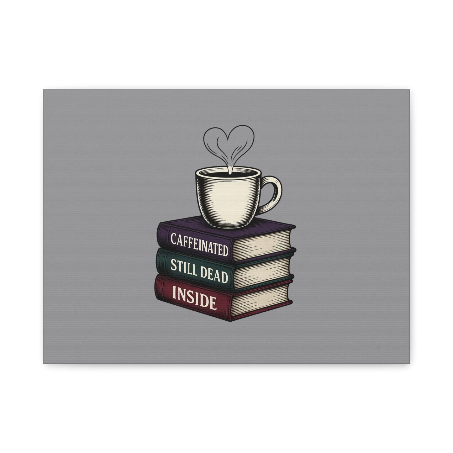 Coffee Lover Canvas Wall Art, Perfect for Book Nooks, Home Decor, Gift for Readers, Library Wall Decor, Literary Gifts