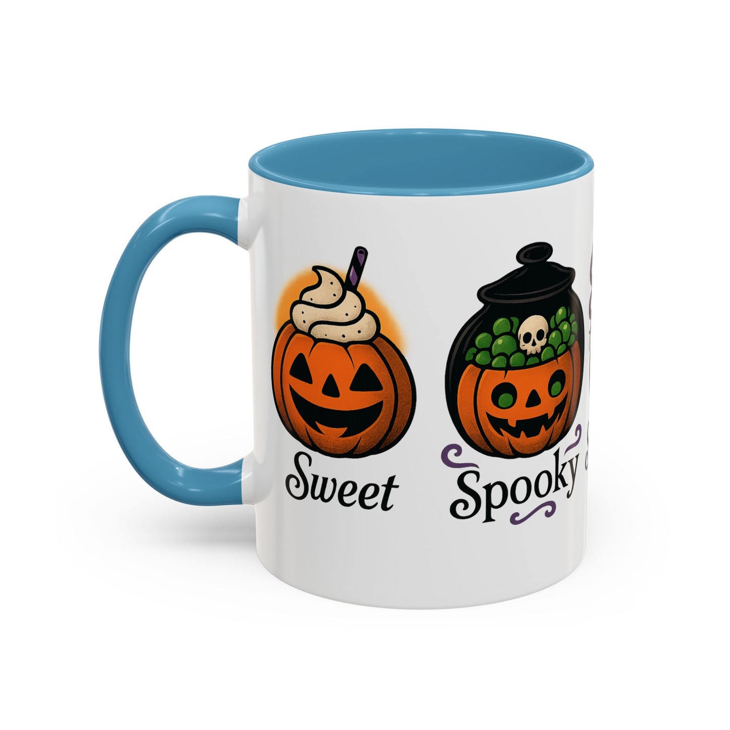 Halloween Pumpkin Accent Coffee Mug, Spooky Mug for Fall, Halloween Decor, Gift for Pumpkin Lovers, Coffee Enthusiast's Cup
