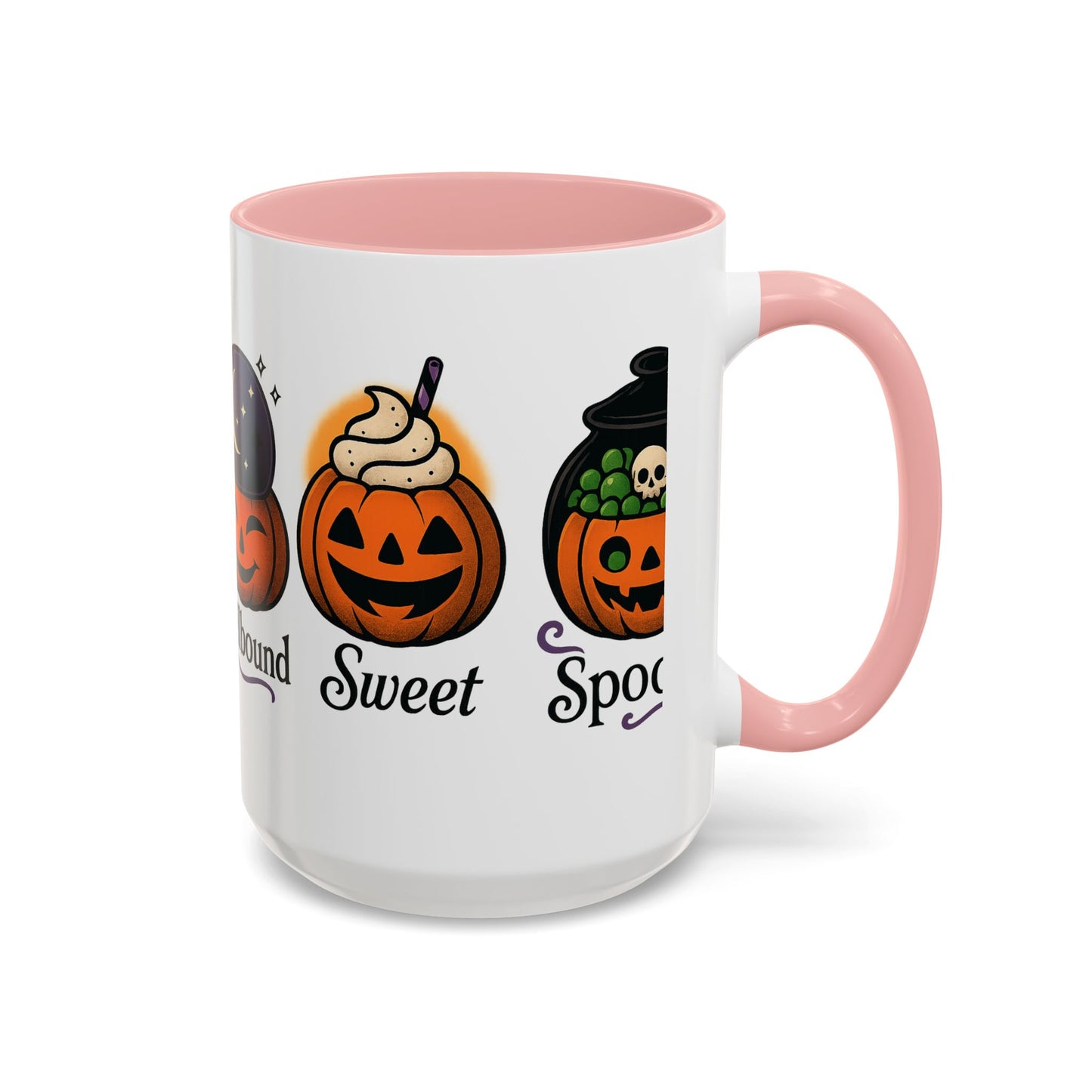Halloween Pumpkin Accent Coffee Mug, Spooky Mug for Fall, Halloween Decor, Gift for Pumpkin Lovers, Coffee Enthusiast's Cup
