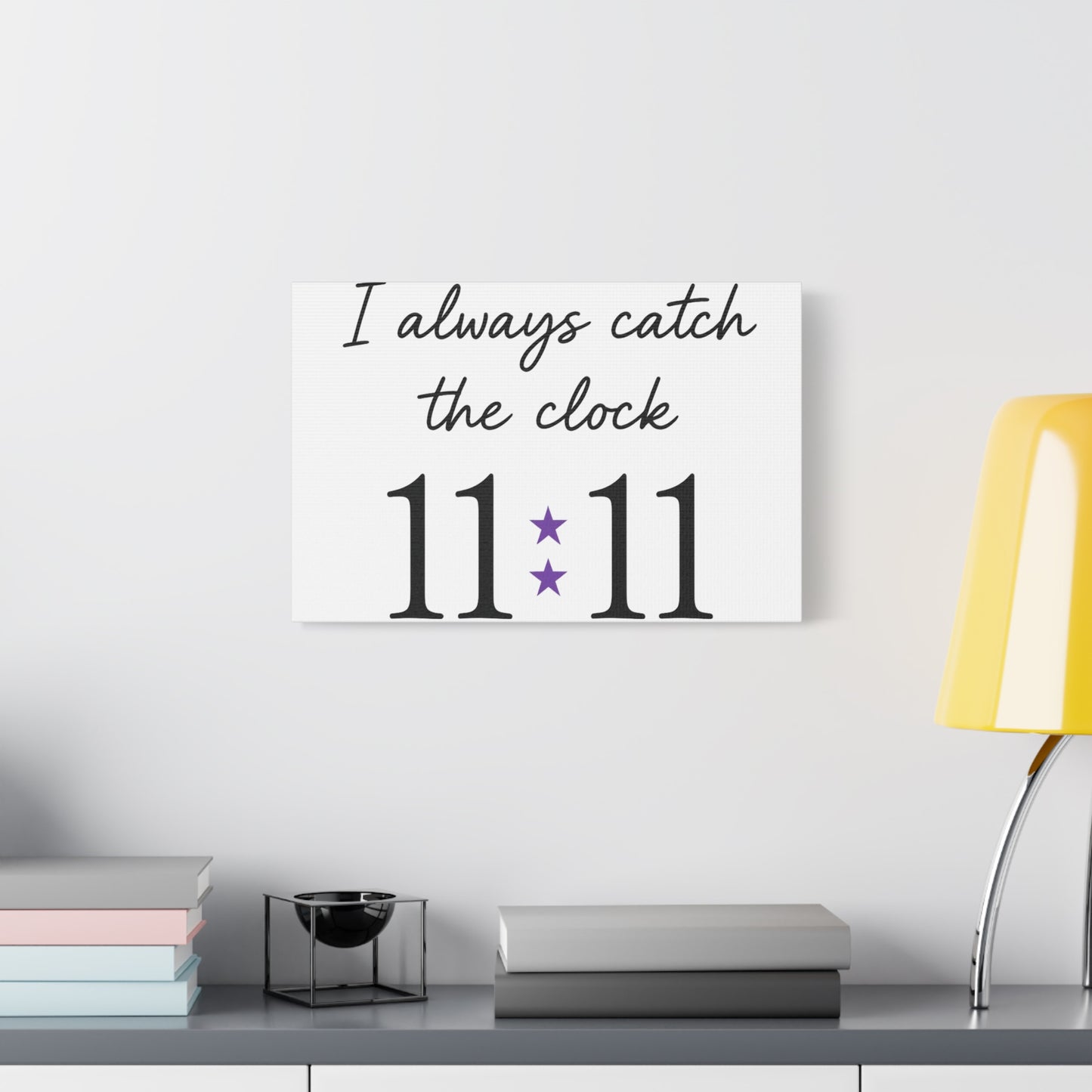 Inspirational Wall Art Canvas, Home Decor, Gift for Her, Positive Vibes, Mindfulness Decor, 11:11 Motivation
