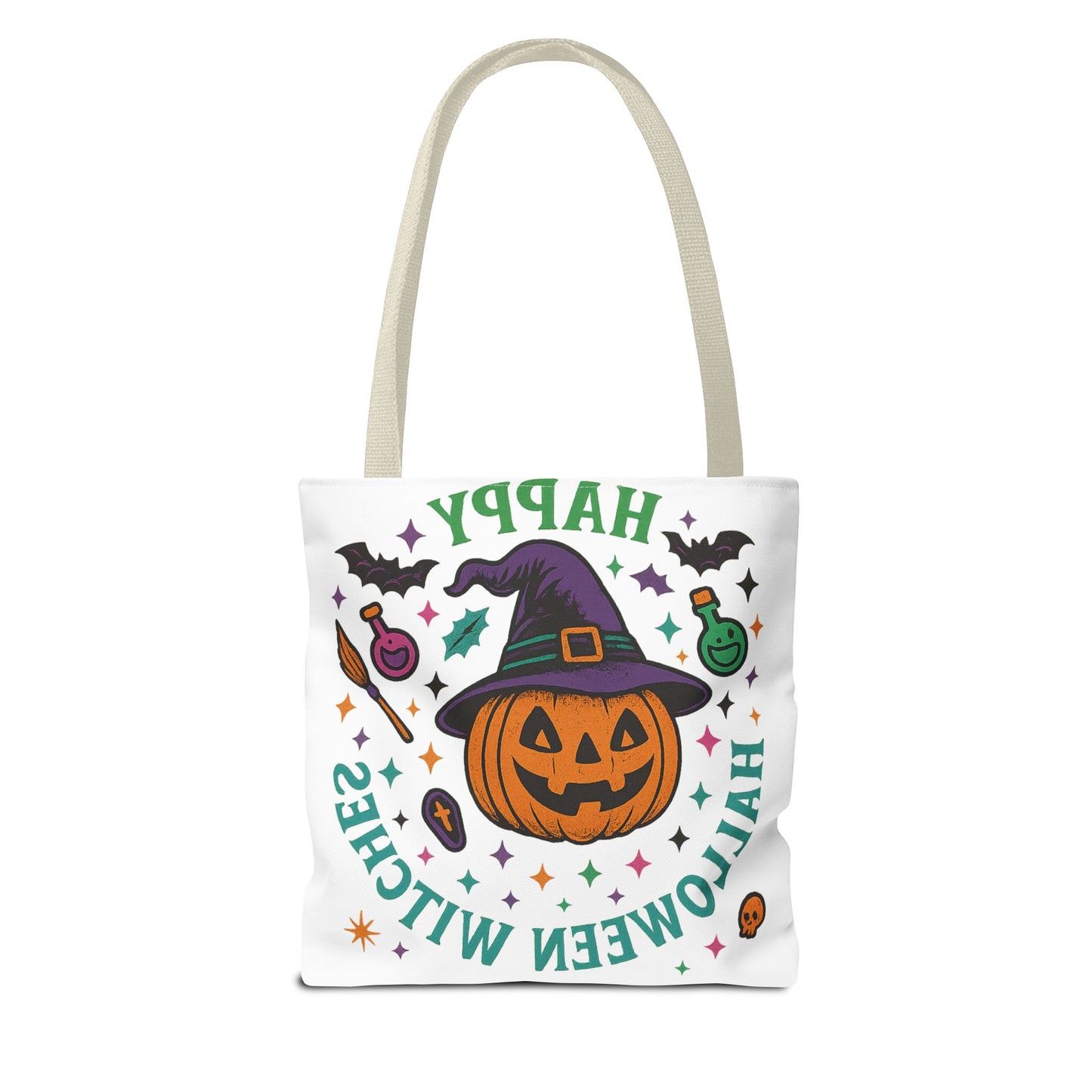 Halloween Witches Tote Bag, Spooky Season Carryall, Witchy Gift, Trick or Treat Bag, Eco-Friendly Shopper, Fall Festival Accessory