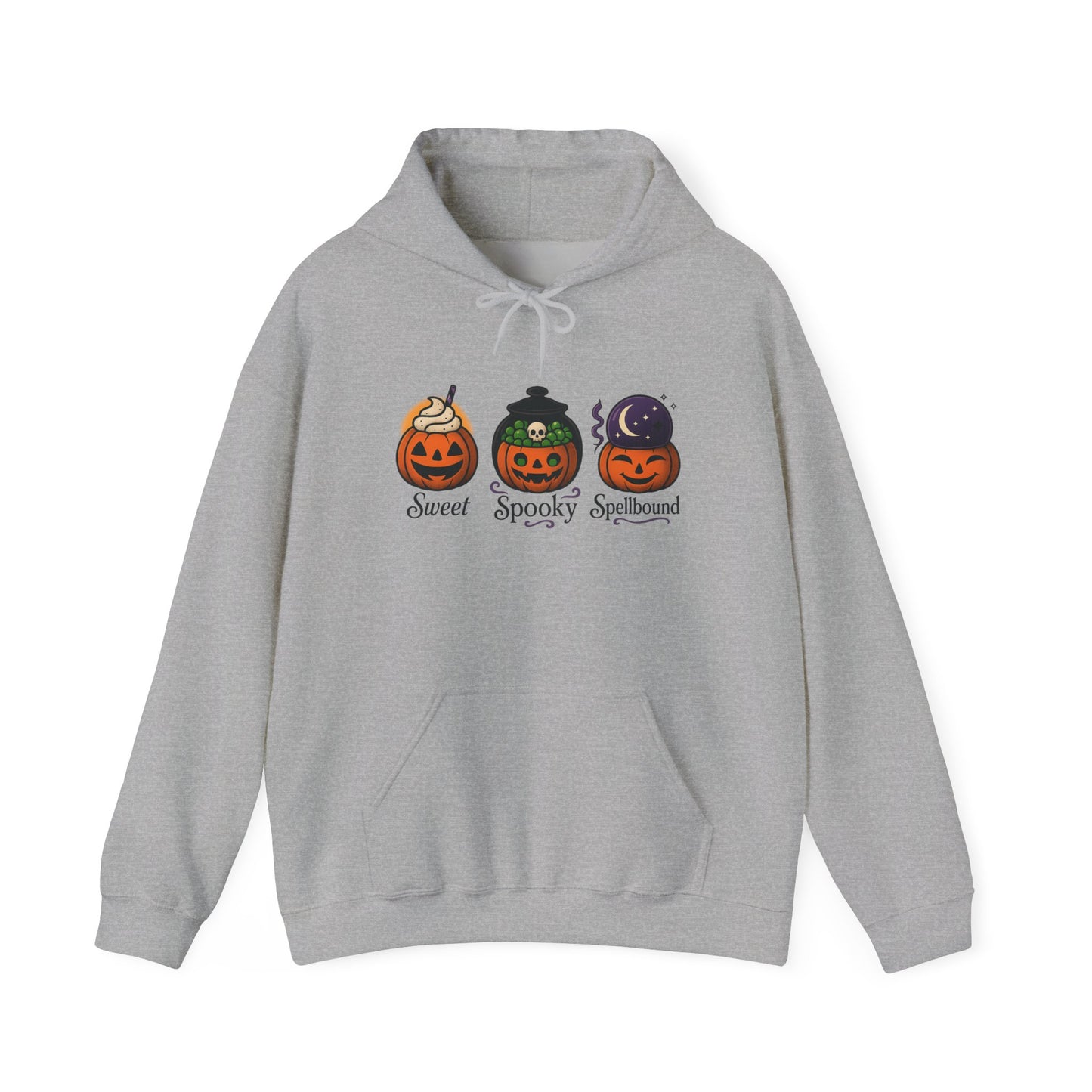 Halloween Pumpkin Hoodie - Sweet, Spooky, Stylish Sweatshirt for Fall, Cozy Gift, Autumn Vibes, Unisex Halloween Apparel