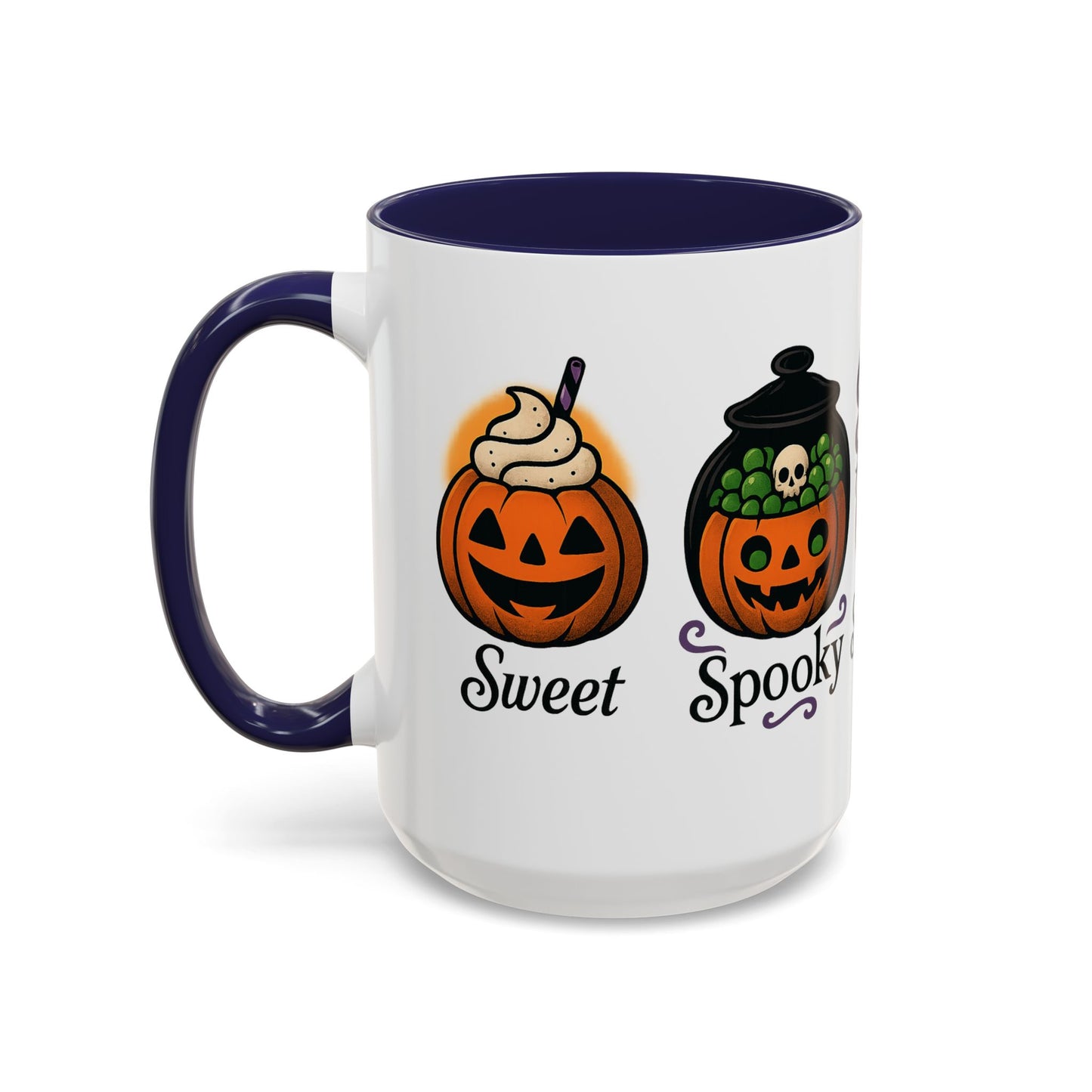 Halloween Pumpkin Accent Coffee Mug, Spooky Mug for Fall, Halloween Decor, Gift for Pumpkin Lovers, Coffee Enthusiast's Cup