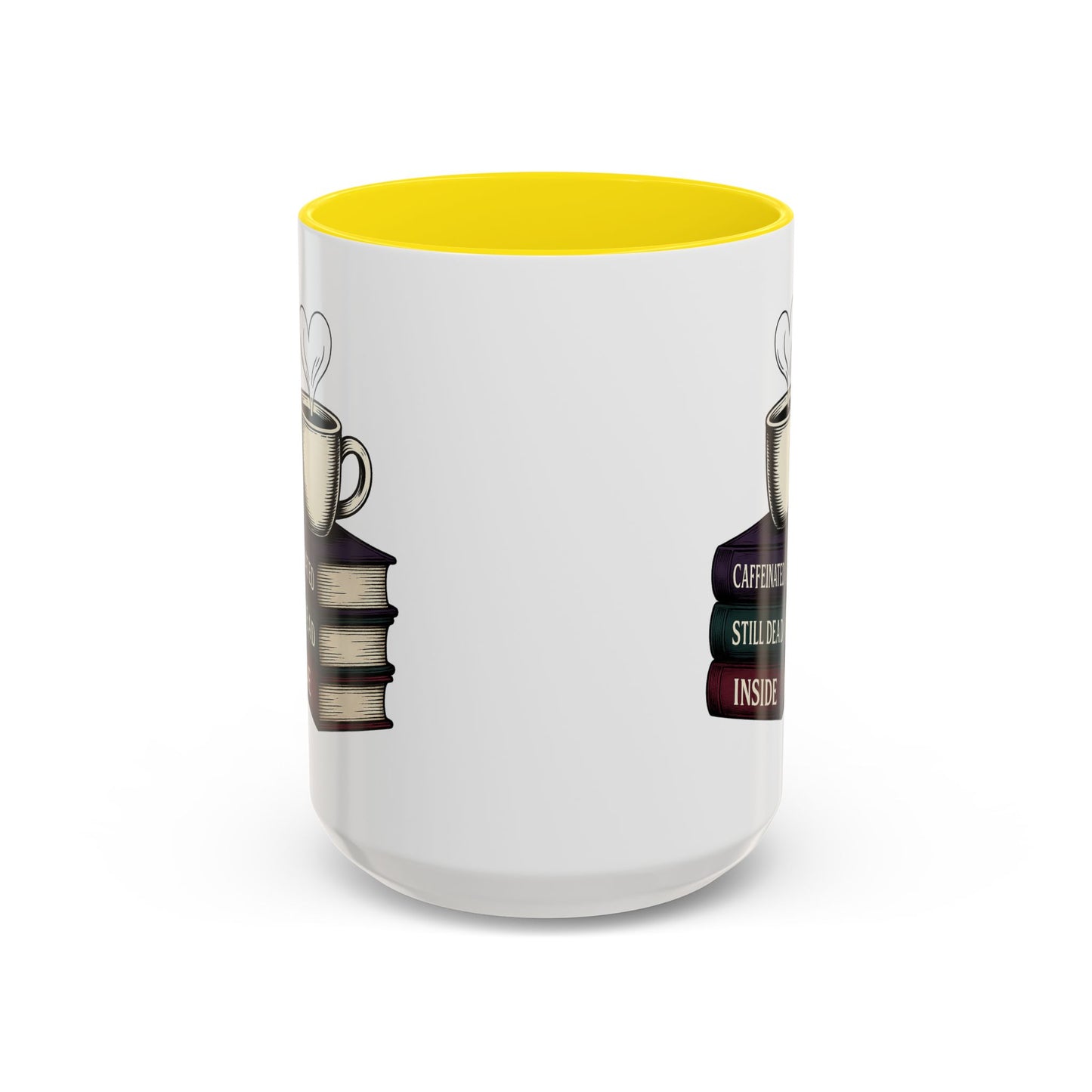 Coffee Lover's Accent Mug, Perfect Gift for Readers, Caffeine Enthusiasts, Book Lovers, Cozy Home Decor, Funny Coffee Cup