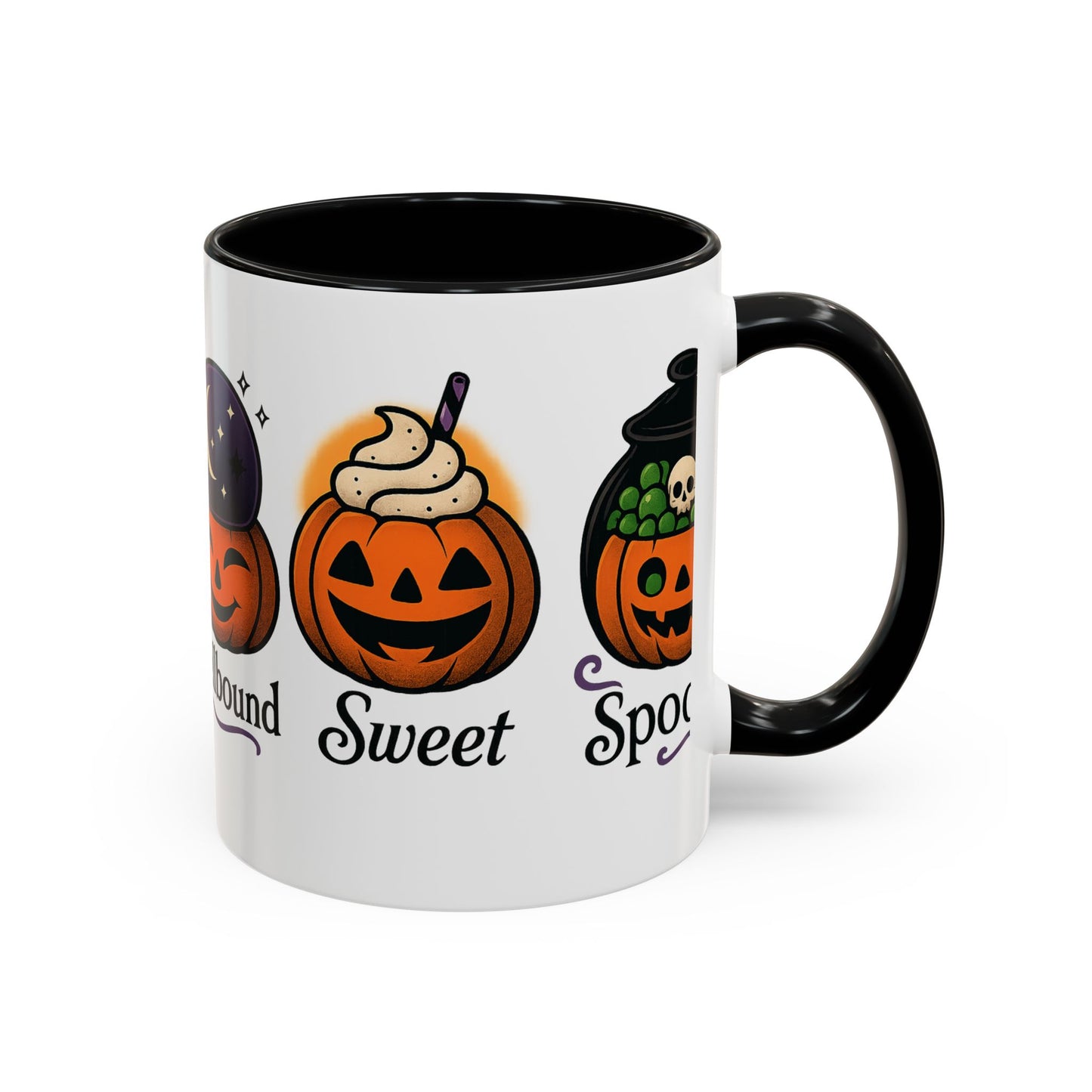 Halloween Pumpkin Accent Coffee Mug, Spooky Mug for Fall, Halloween Decor, Gift for Pumpkin Lovers, Coffee Enthusiast's Cup