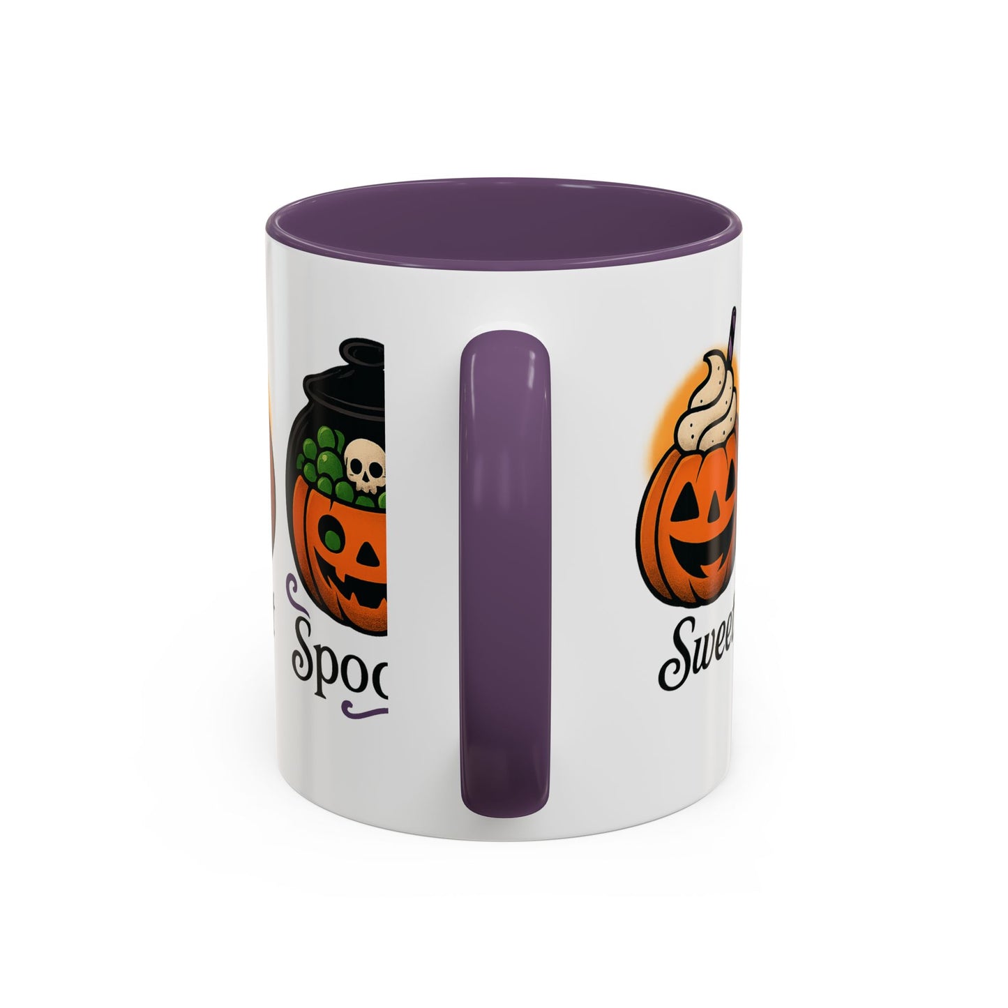 Halloween Pumpkin Accent Coffee Mug, Spooky Mug for Fall, Halloween Decor, Gift for Pumpkin Lovers, Coffee Enthusiast's Cup