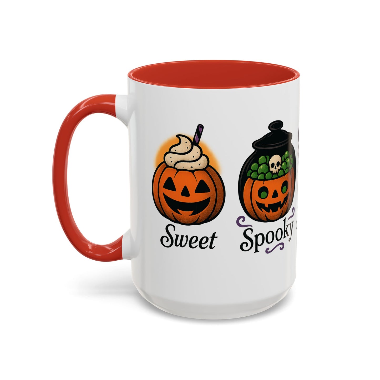 Halloween Pumpkin Accent Coffee Mug, Spooky Mug for Fall, Halloween Decor, Gift for Pumpkin Lovers, Coffee Enthusiast's Cup