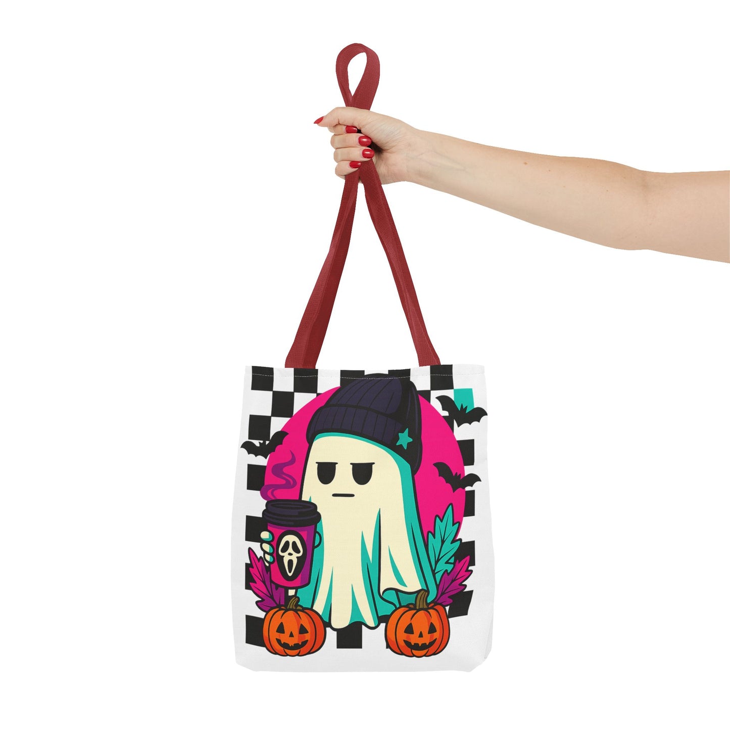 Spooky Ghost Tote Bag | Halloween Trick-or-Treat Tote, Cute Canvas Bag, Fall Accessories, Eco-Friendly Shopping Bag