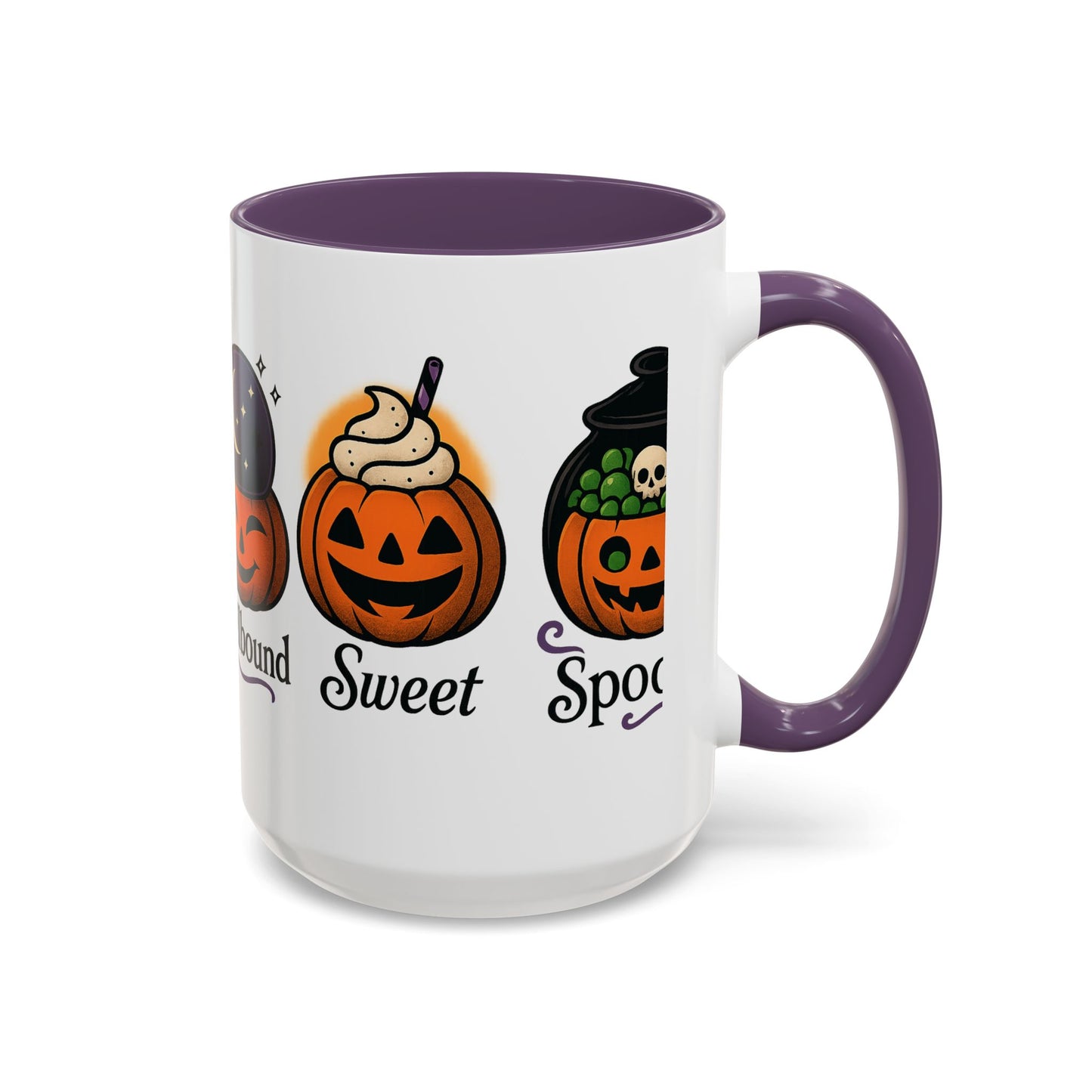 Halloween Pumpkin Accent Coffee Mug, Spooky Mug for Fall, Halloween Decor, Gift for Pumpkin Lovers, Coffee Enthusiast's Cup