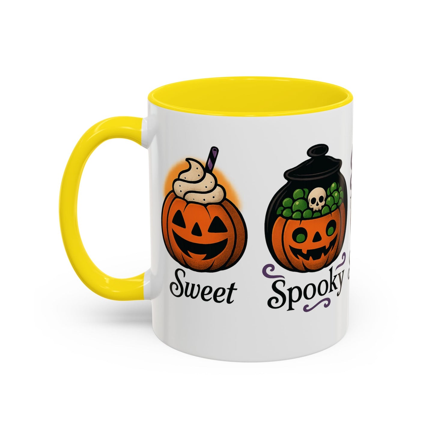 Halloween Pumpkin Accent Coffee Mug, Spooky Mug for Fall, Halloween Decor, Gift for Pumpkin Lovers, Coffee Enthusiast's Cup