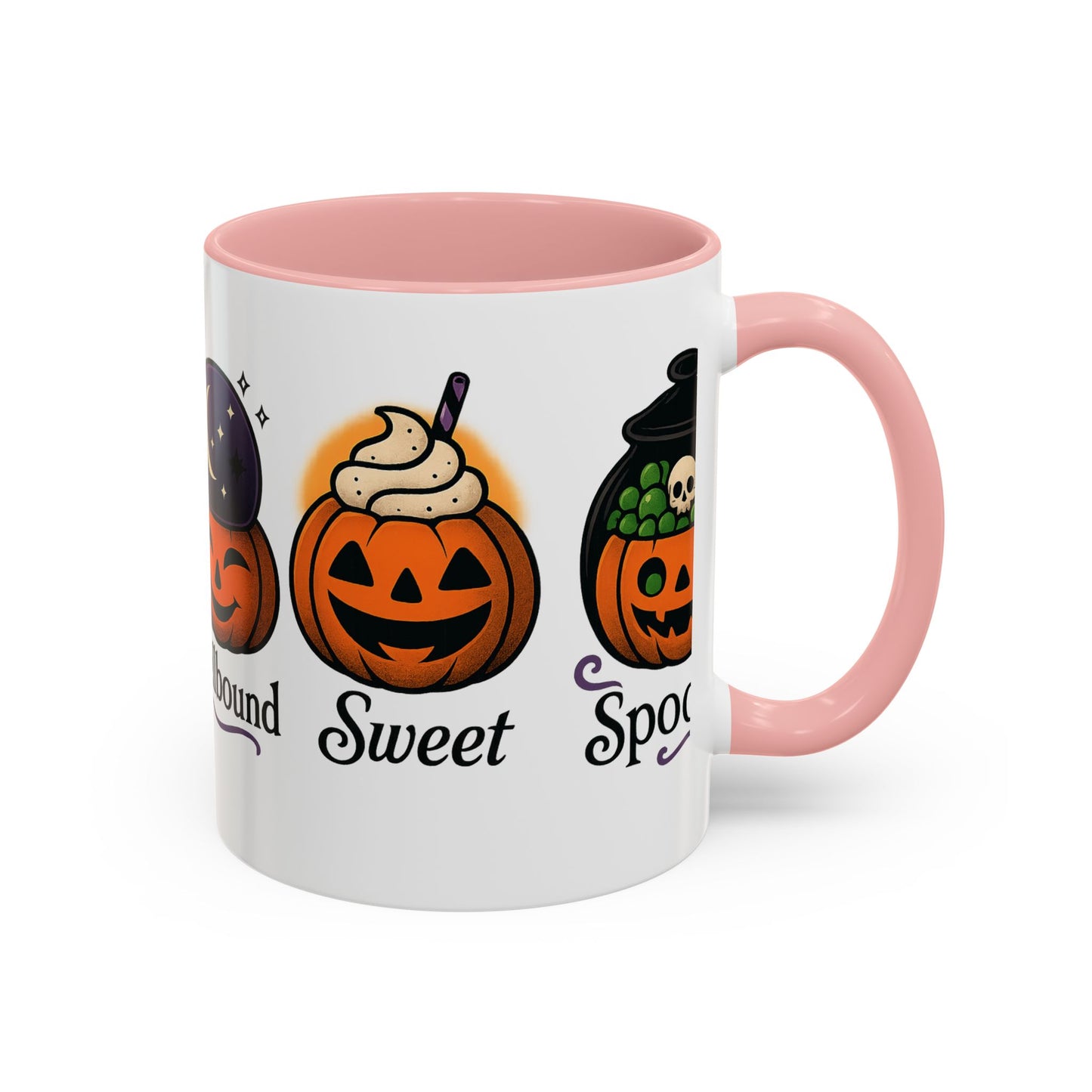 Halloween Pumpkin Accent Coffee Mug, Spooky Mug for Fall, Halloween Decor, Gift for Pumpkin Lovers, Coffee Enthusiast's Cup