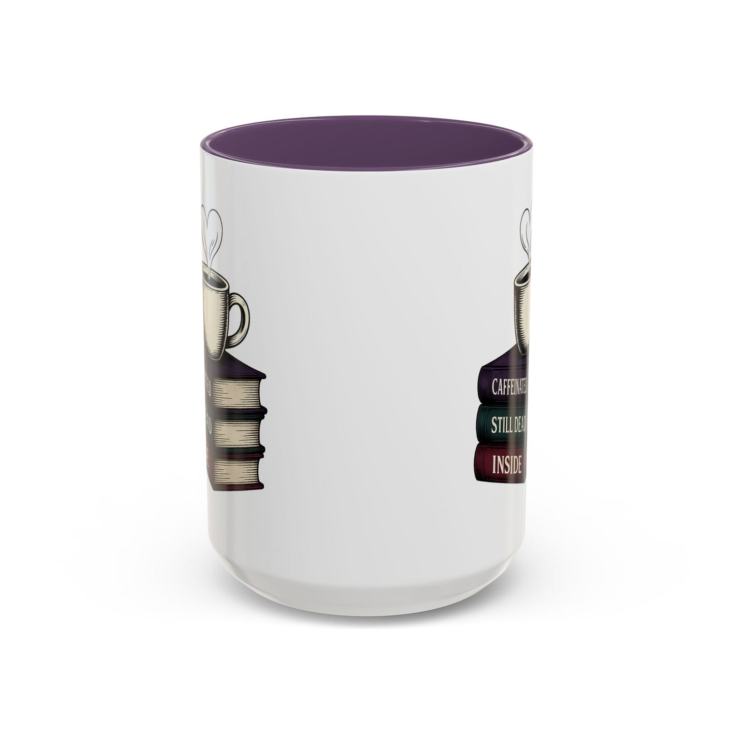 Coffee Lover's Accent Mug, Perfect Gift for Readers, Caffeine Enthusiasts, Book Lovers, Cozy Home Decor, Funny Coffee Cup
