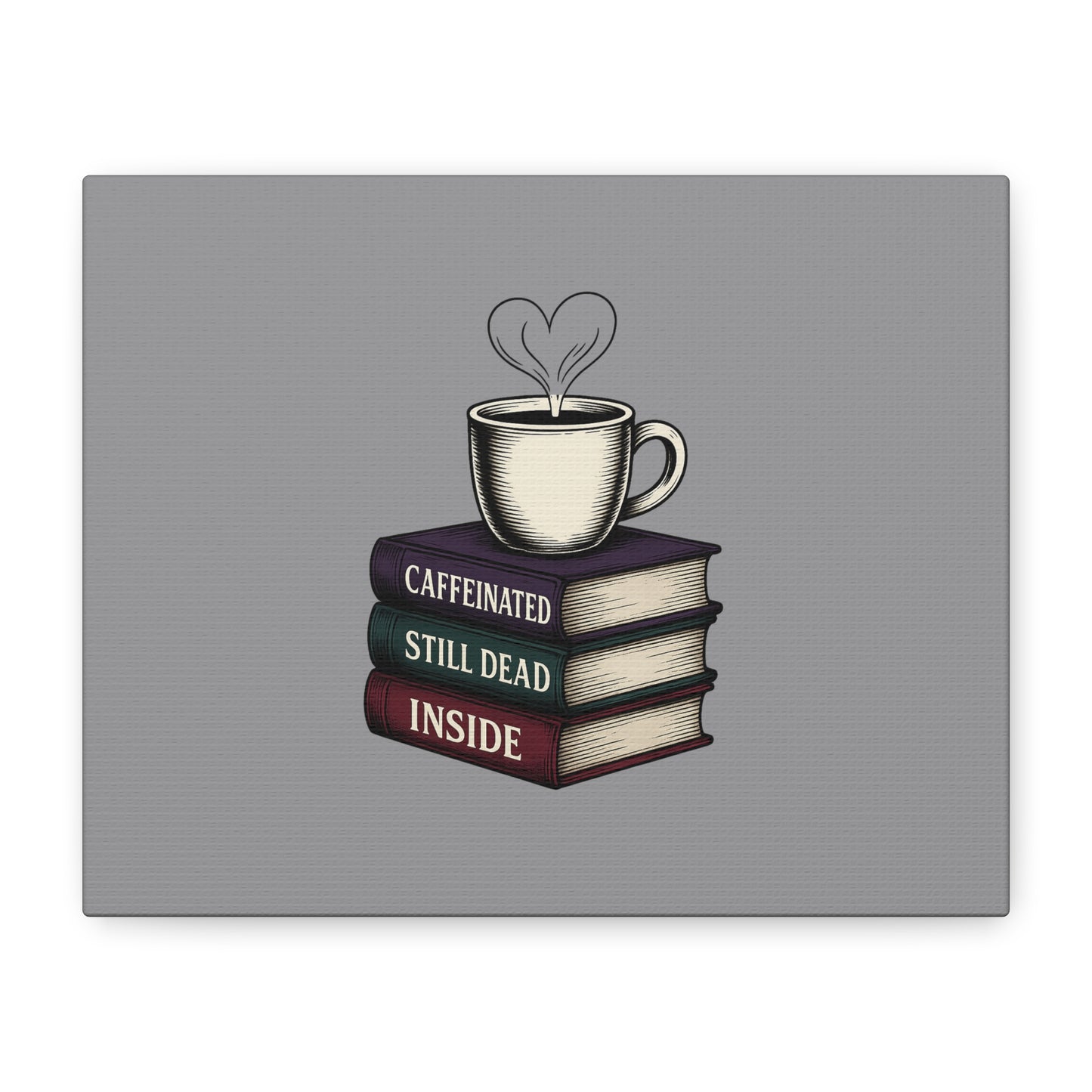Coffee Lover Canvas Wall Art, Perfect for Book Nooks, Home Decor, Gift for Readers, Library Wall Decor, Literary Gifts