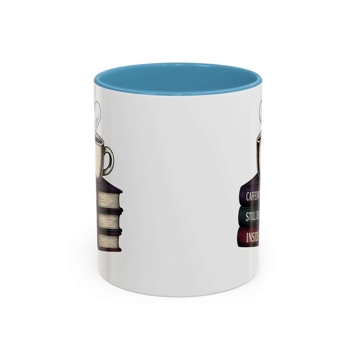 Coffee Lover's Accent Mug, Perfect Gift for Readers, Caffeine Enthusiasts, Book Lovers, Cozy Home Decor, Funny Coffee Cup