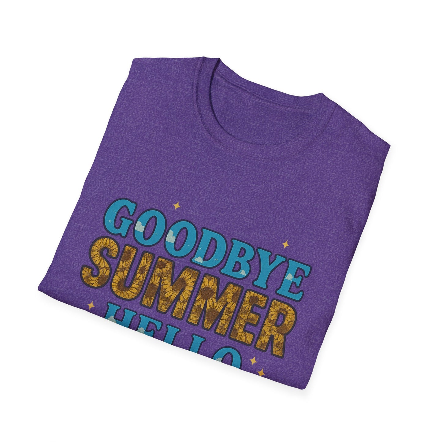 Autumn Vibes Tee | Goodbye Summer Hello Fall Shirt, Casual Fall Apparel, Unisex T-Shirt, Seasonal Fashion, Gift for Her/Him