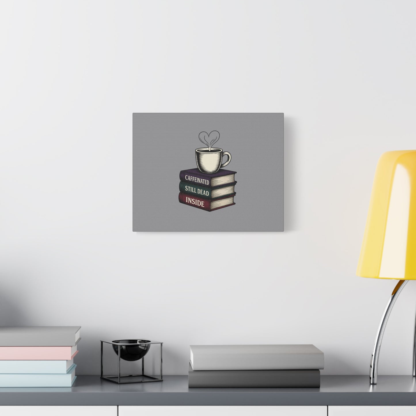 Coffee Lover Canvas Wall Art, Perfect for Book Nooks, Home Decor, Gift for Readers, Library Wall Decor, Literary Gifts