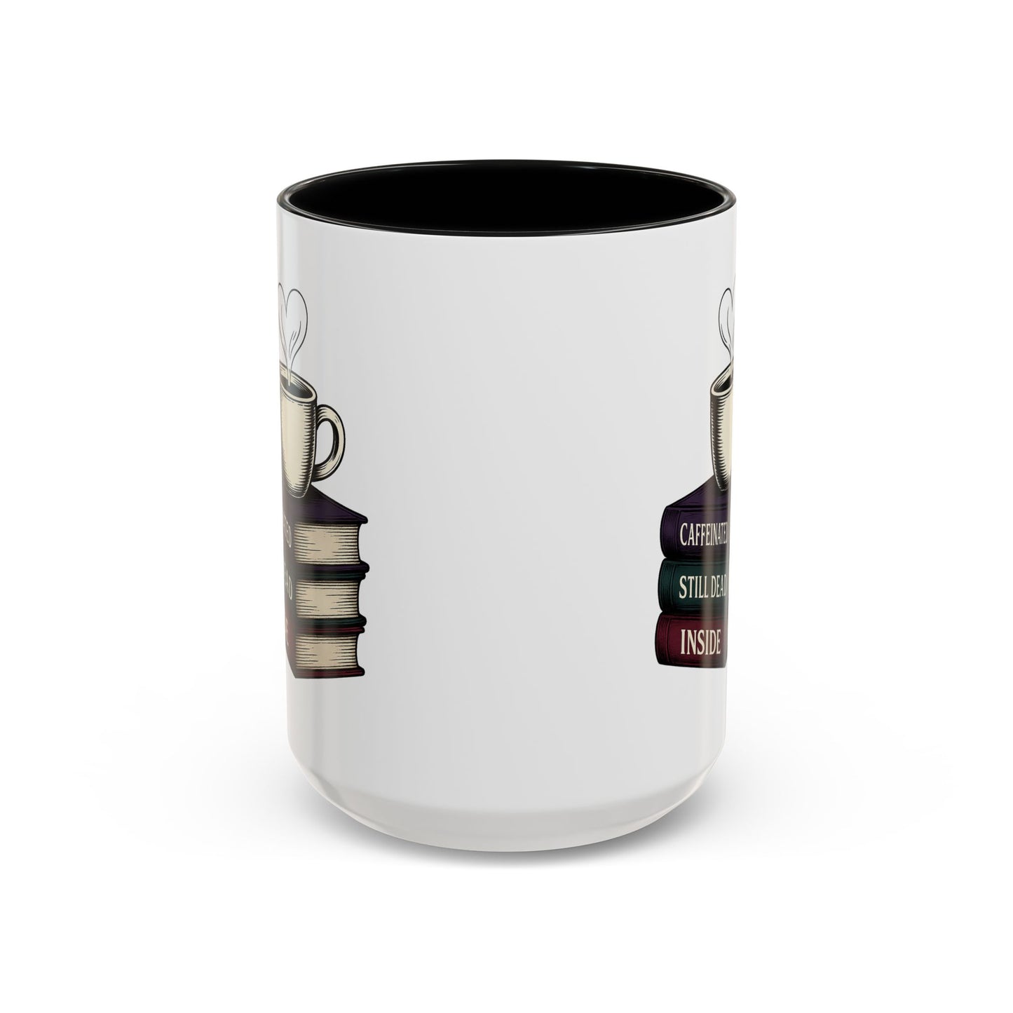 Coffee Lover's Accent Mug, Perfect Gift for Readers, Caffeine Enthusiasts, Book Lovers, Cozy Home Decor, Funny Coffee Cup