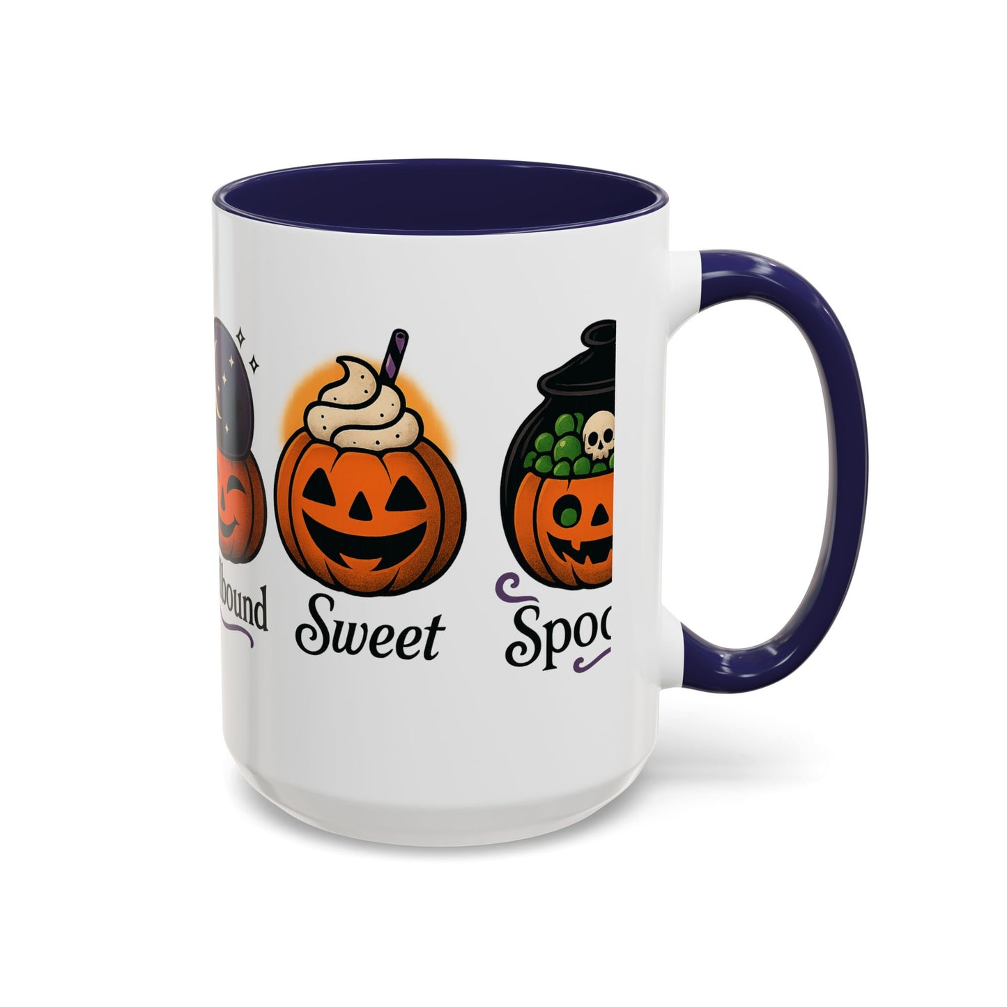 Halloween Pumpkin Accent Coffee Mug, Spooky Mug for Fall, Halloween Decor, Gift for Pumpkin Lovers, Coffee Enthusiast's Cup